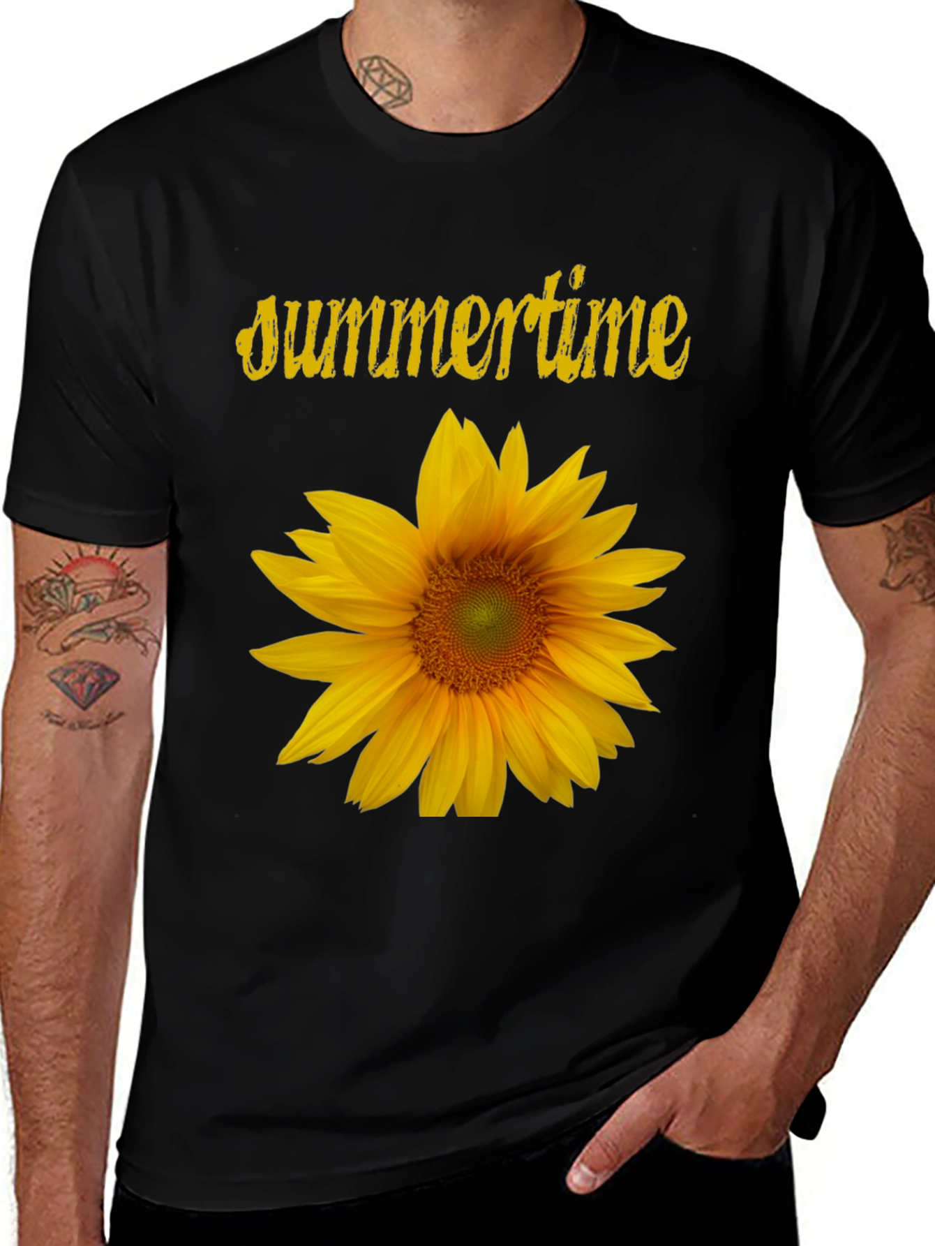 Variant 24 of Summertime Sunflower Graphic T-Shirt