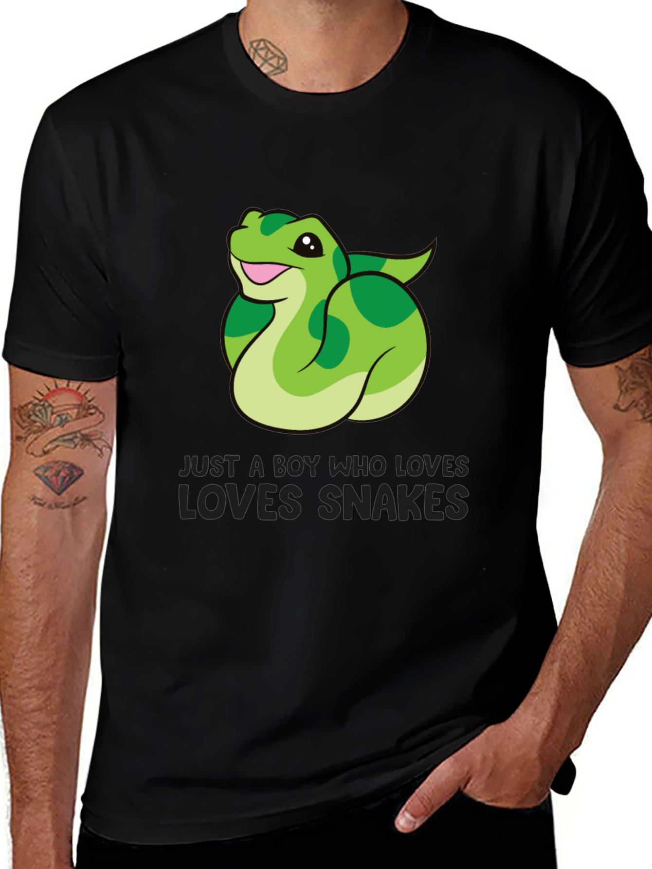 Variant 14 of Just a Boy Who Loves Snakes T-Shirt