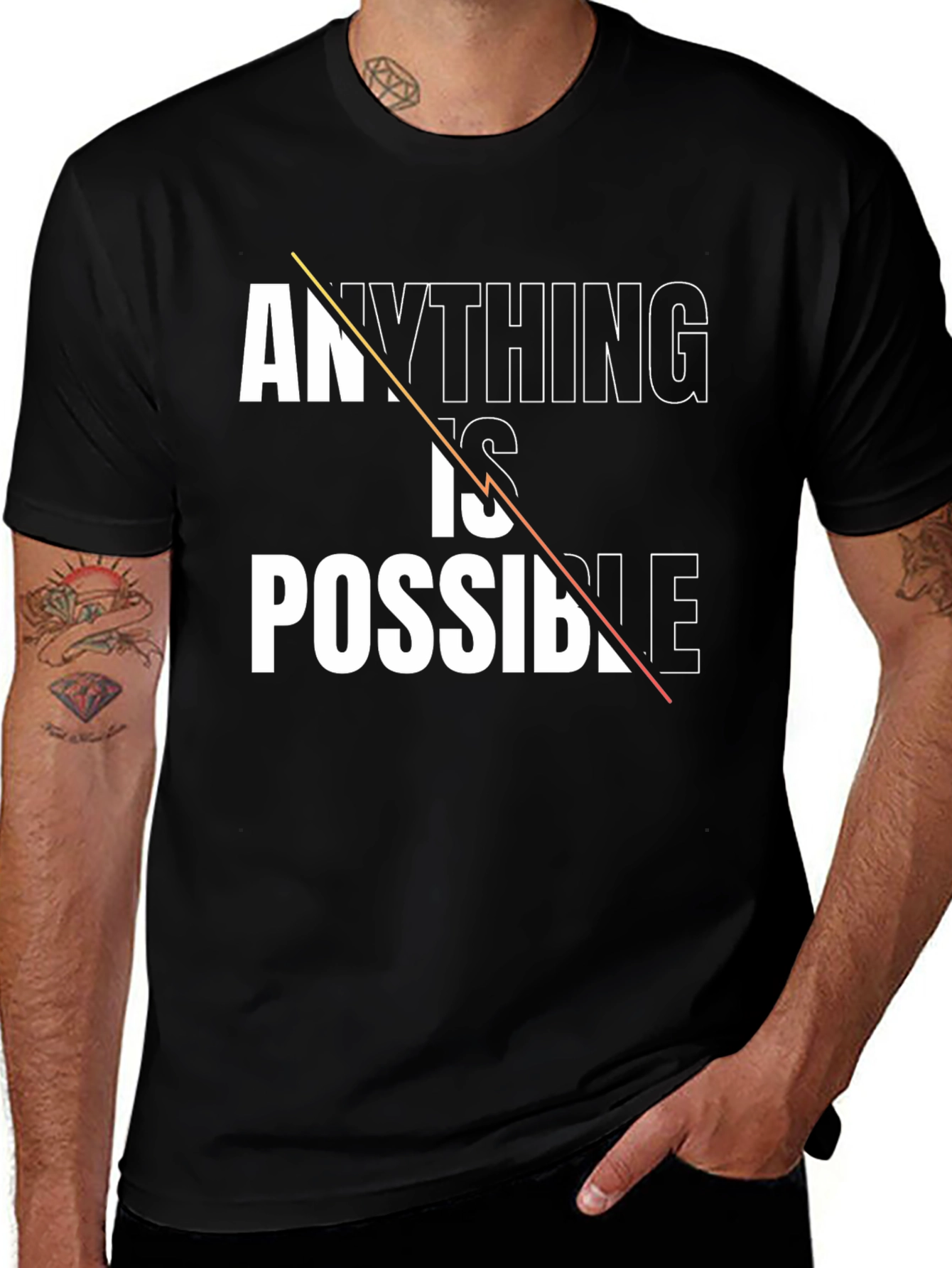 Variant 12 of Anything Is Possible Graphic T-Shirt - Motivational Design
