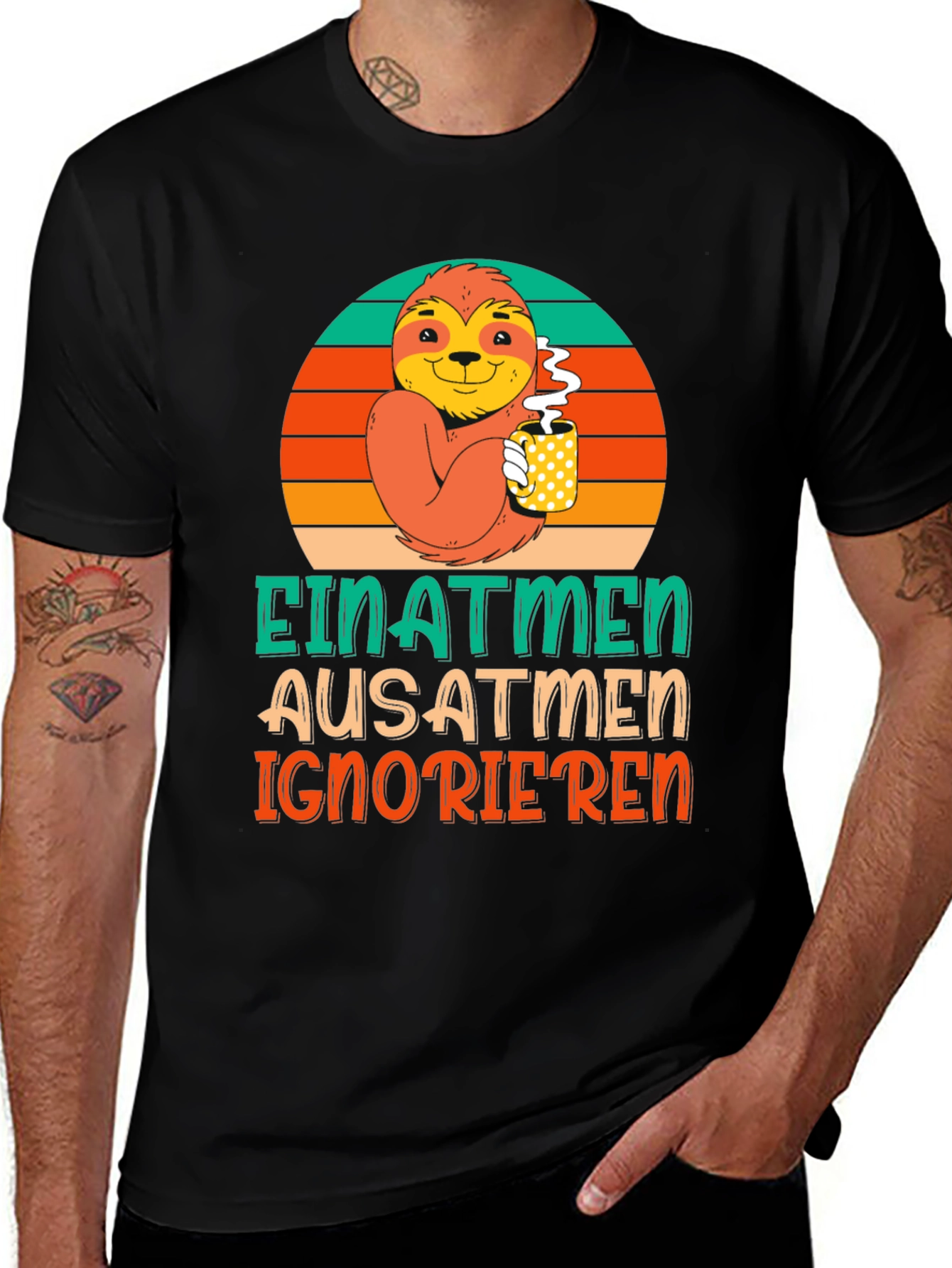 Variant 27 of Einatmen Ausatmen Ignorieren Sloth Tee