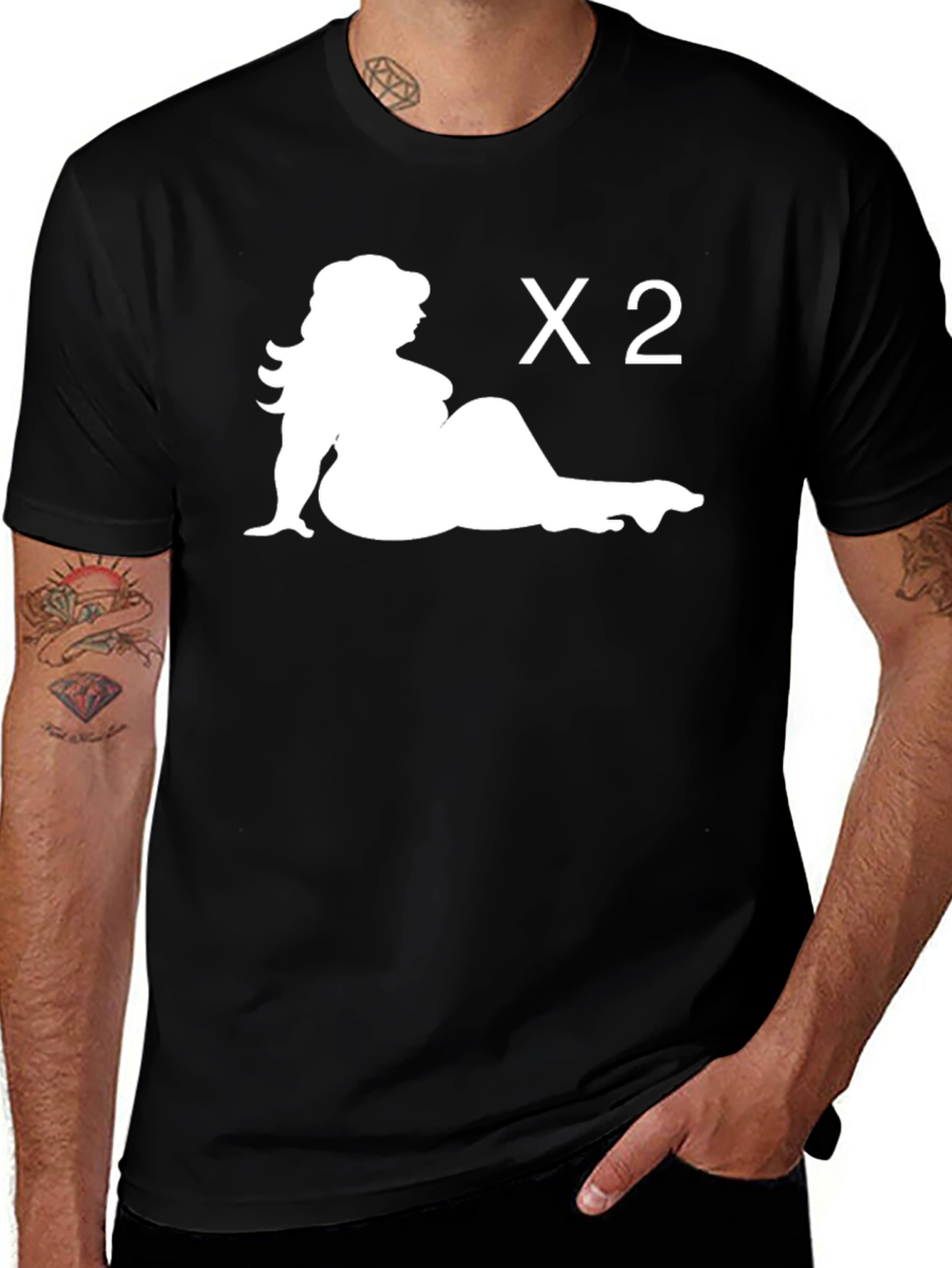 Variant 7 of Humorous Plus Size Tee - Curvy Woman X2