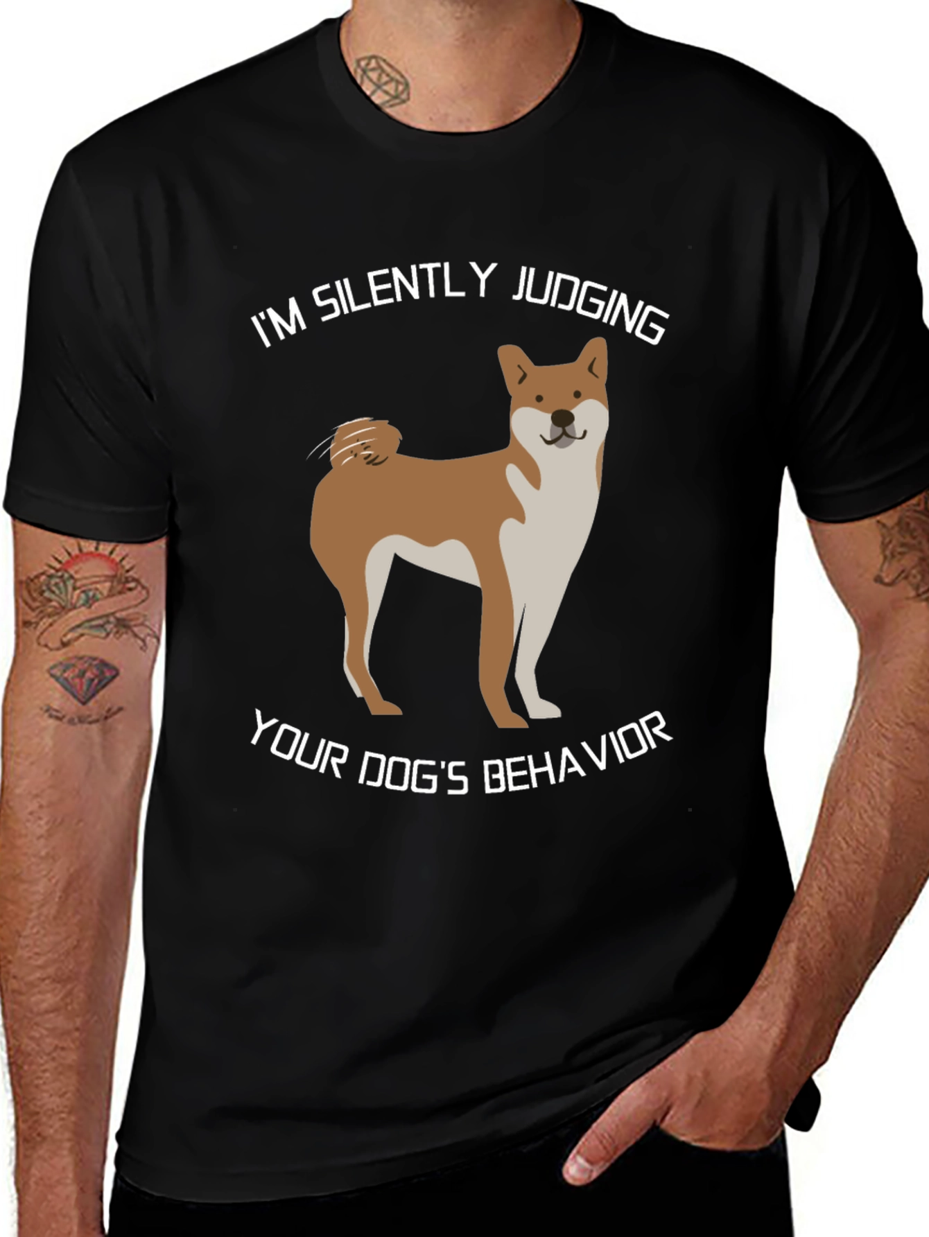 Variant 25 of Dog Lover T-Shirt: I'm Silently Judging