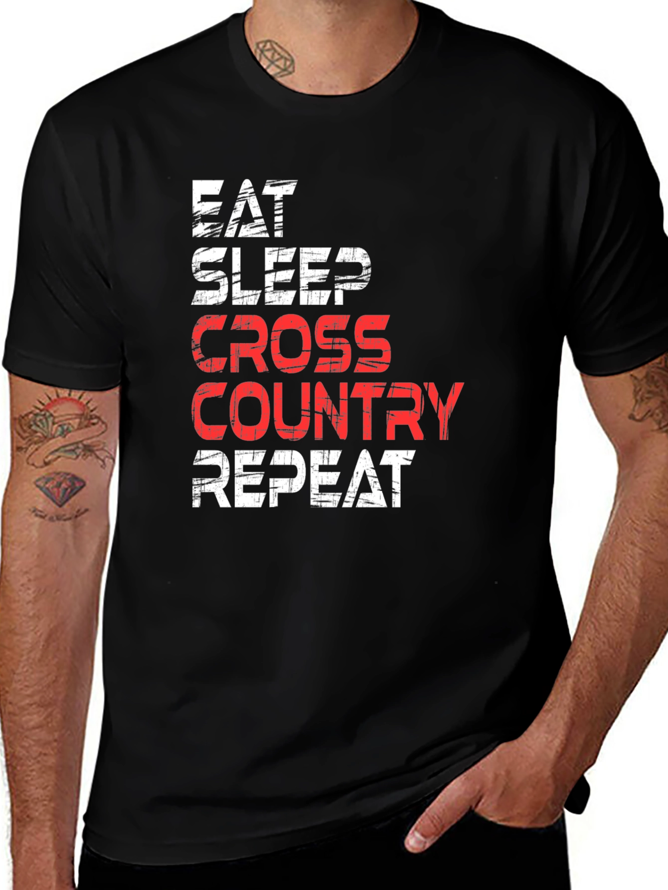 Variant 21 of Eat Sleep Cross Country Repeat T-Shirt