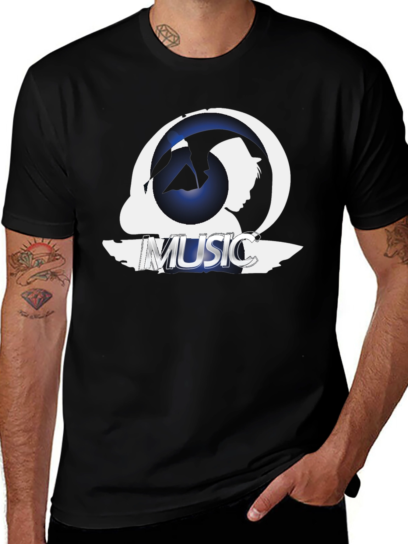Variant 28 of Music Silhouette Graphic T-Shirt