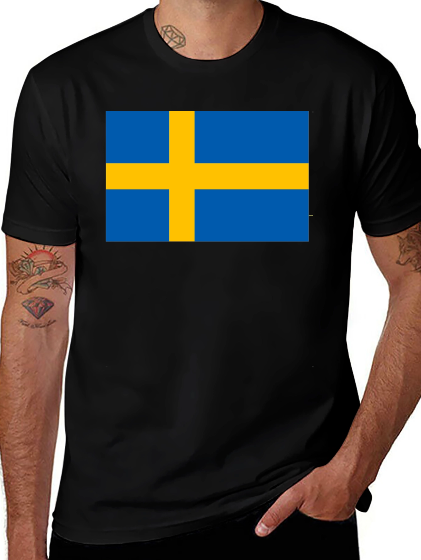 Variant 15 of Sweden Flag T-Shirt - Show Your Swedish Pride!