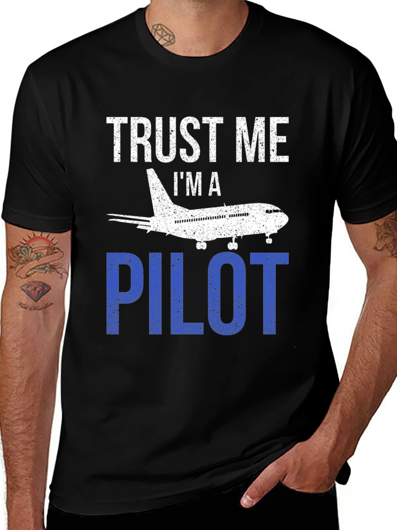 Variant 11 of Trust Me I'm a Pilot T-Shirt Airplane Design