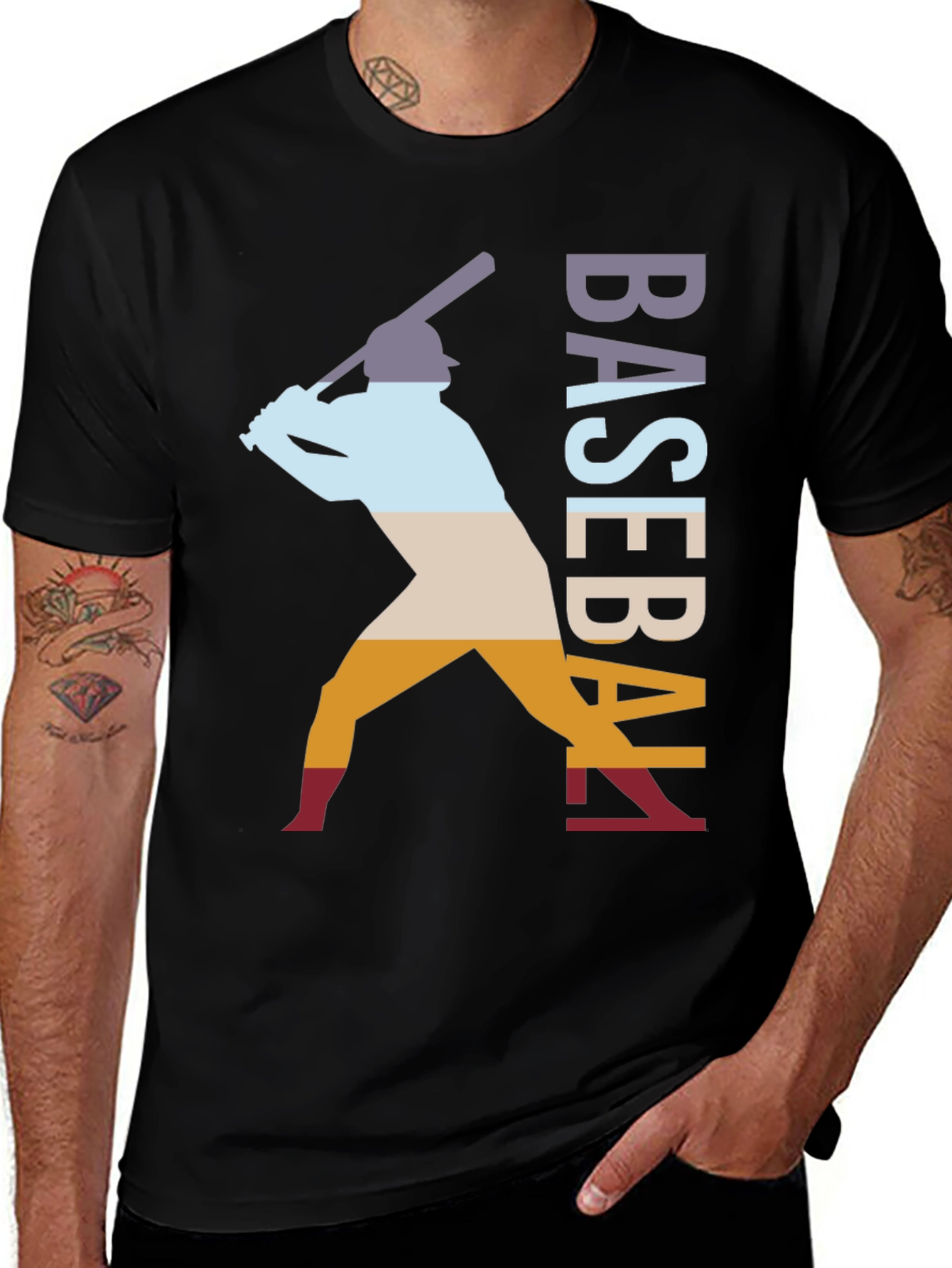 Variant 16 of Baseball Player Graphic Tee - Stylish Comfort
