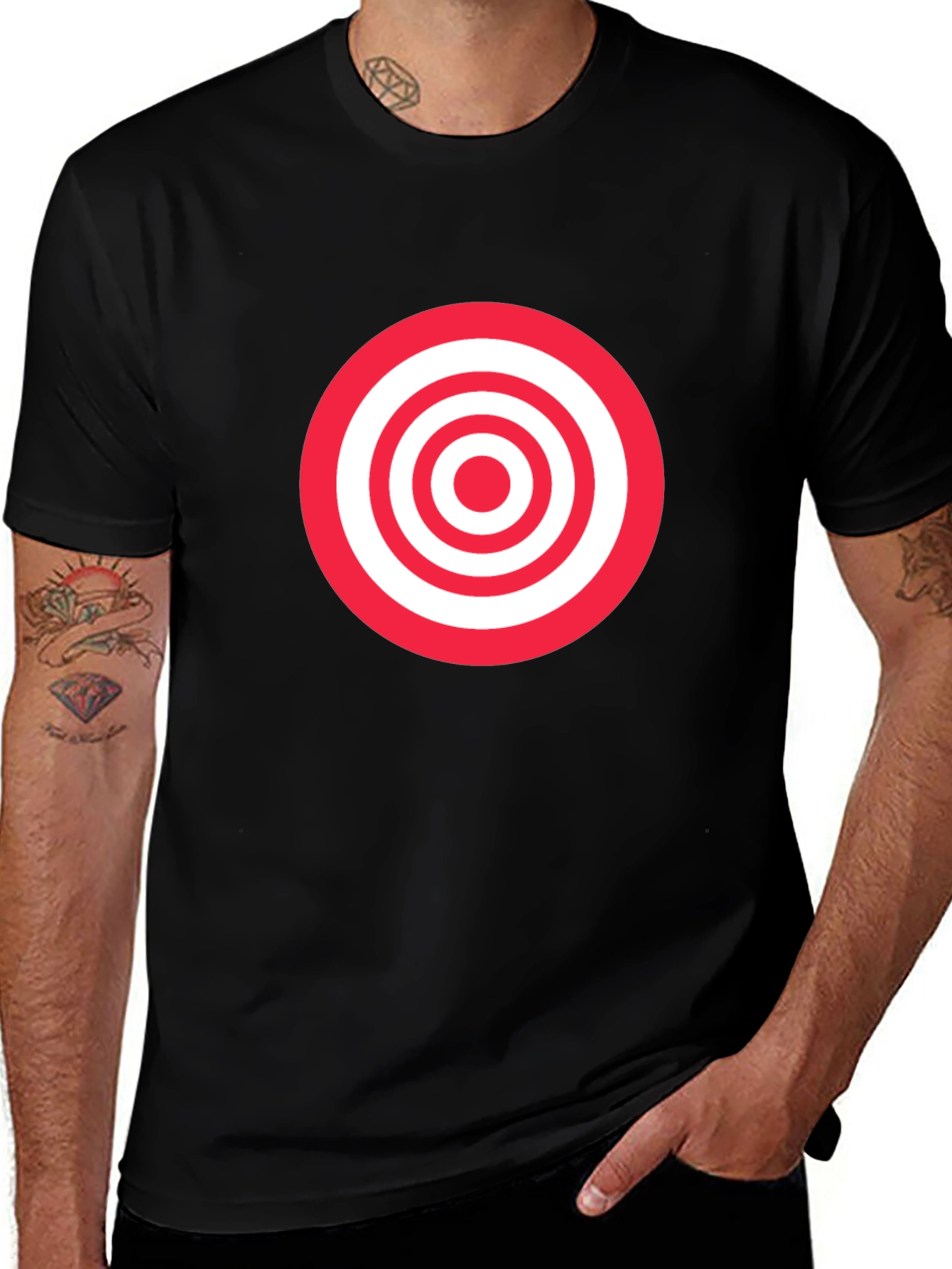 Variant 3 of Target Graphic Tee - Black Cotton Comfort