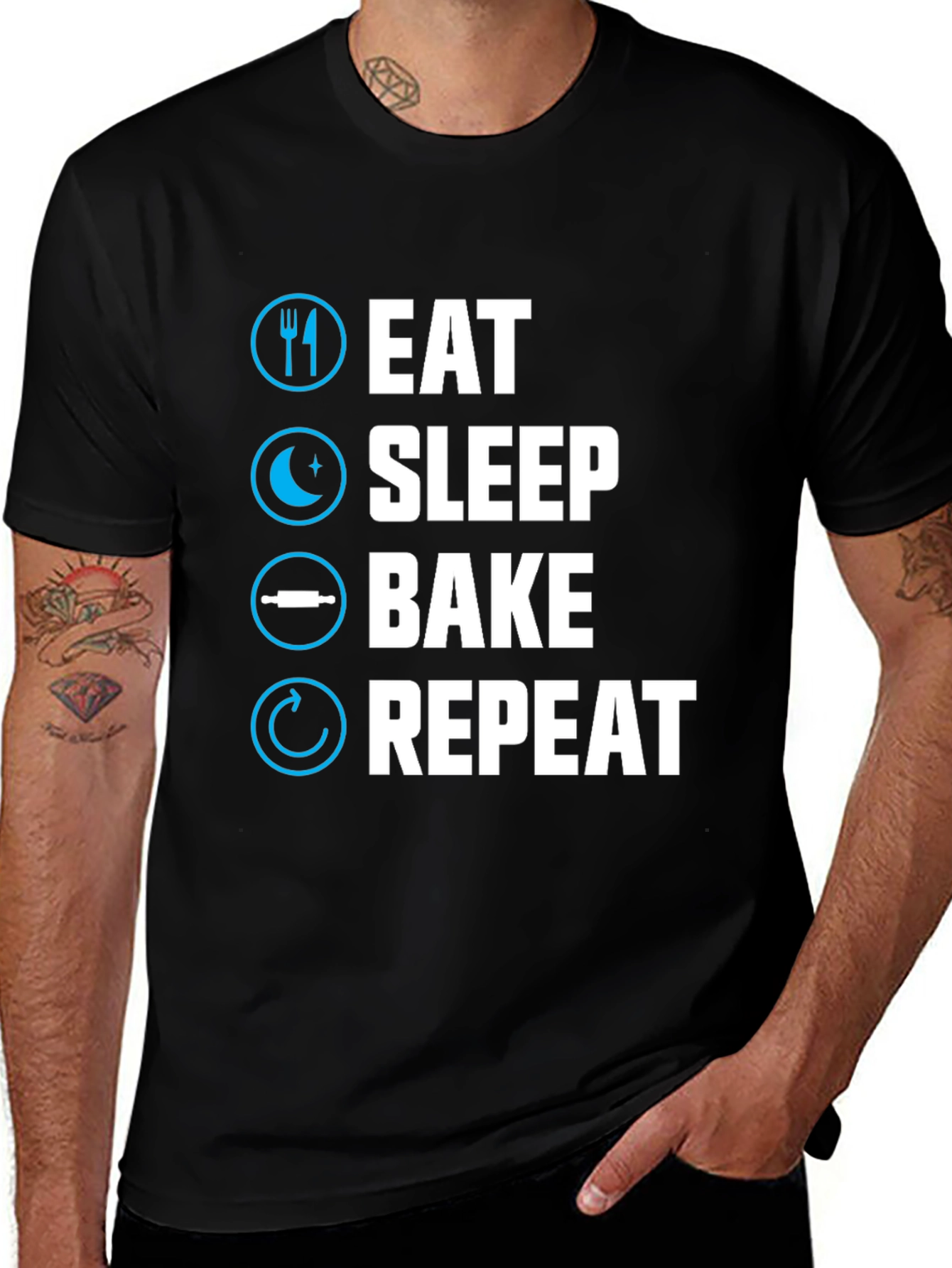 Variant 9 of Eat Sleep Bake Repeat T-Shirt