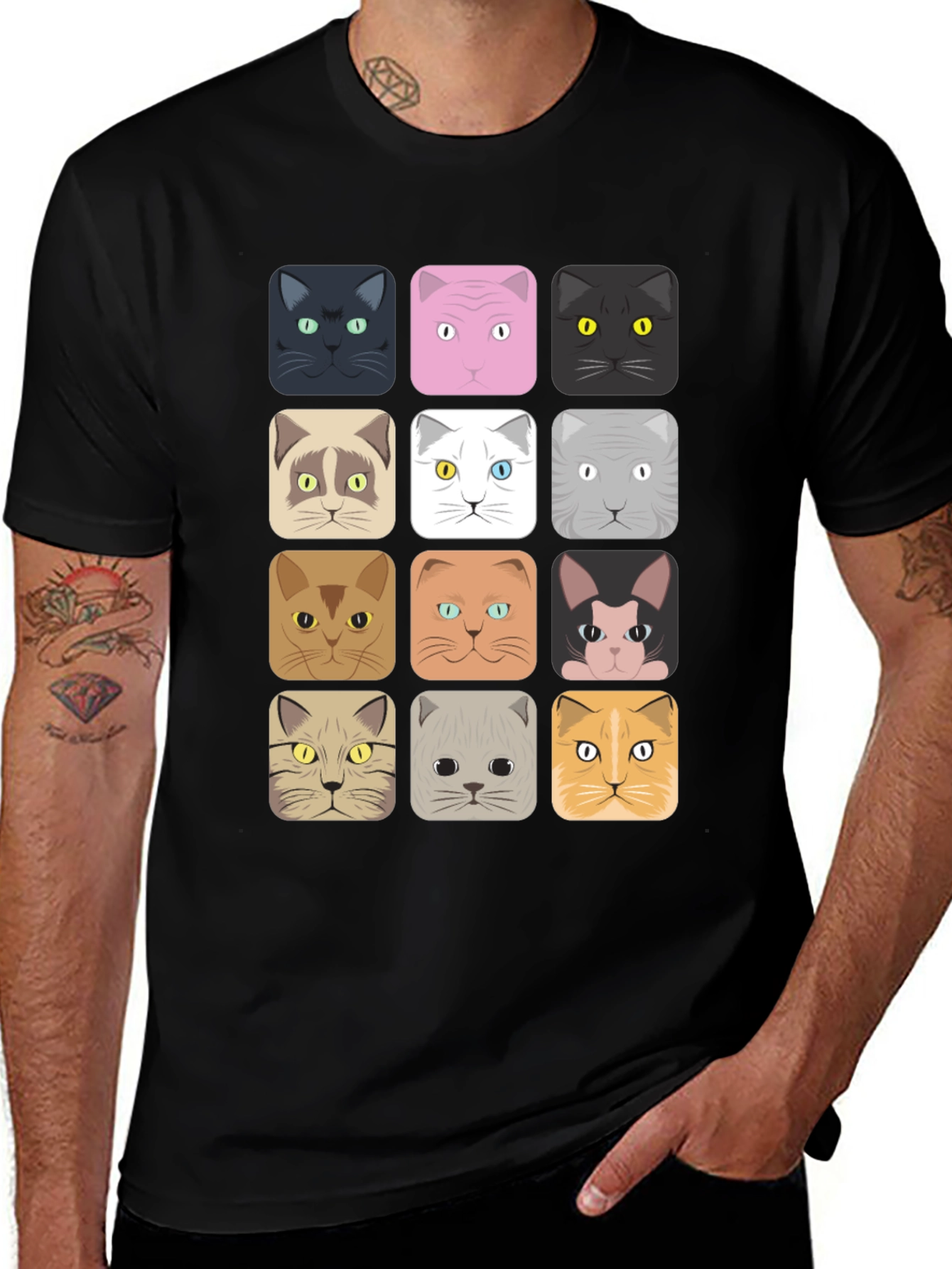 Variant 28 of Cool Cat Faces T-Shirt
