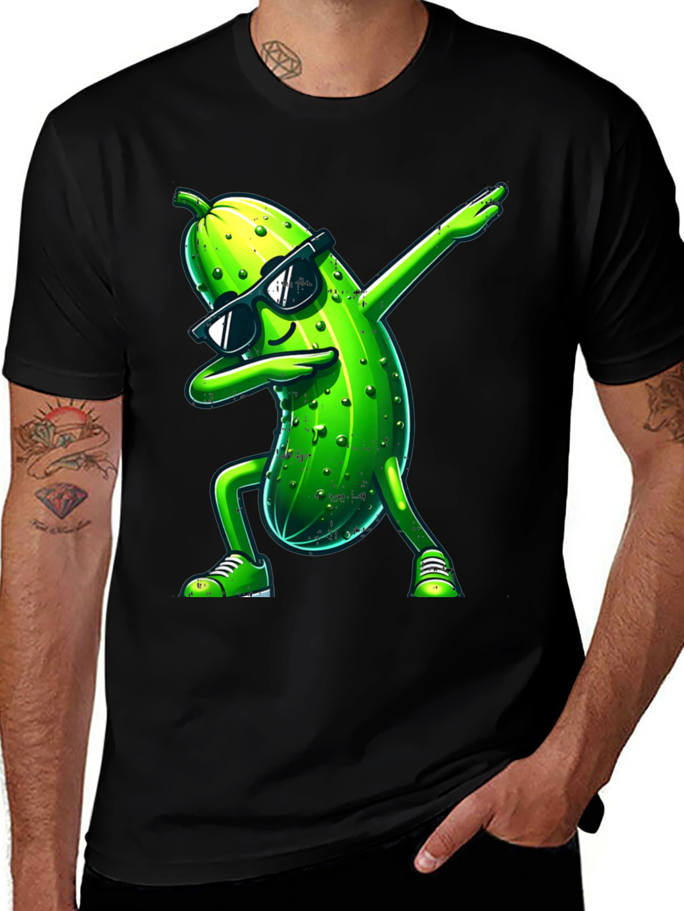Variant 20 of Dabbing Pickle Graphic Tee - Cool & Funny