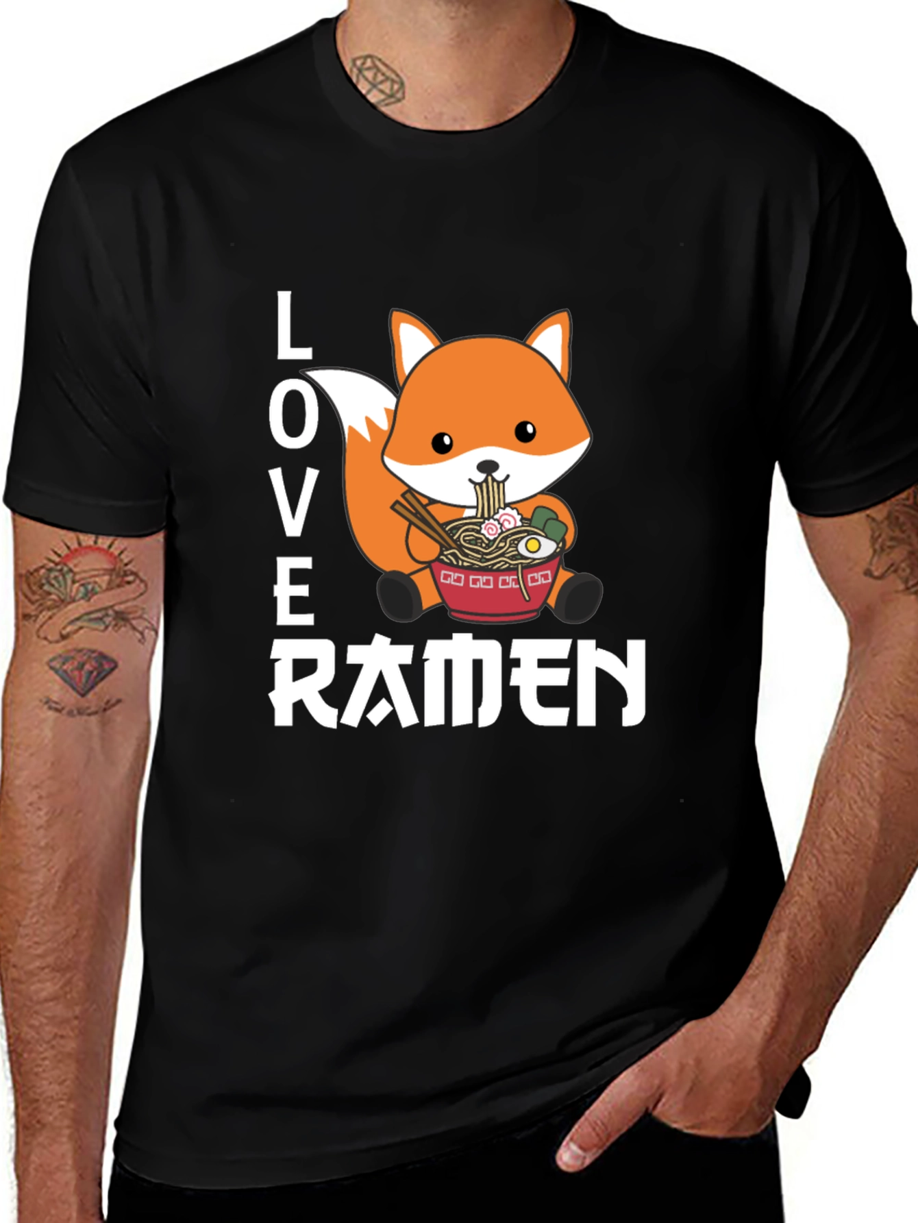 Variant 23 of Love Ramen Fox Graphic T-Shirt