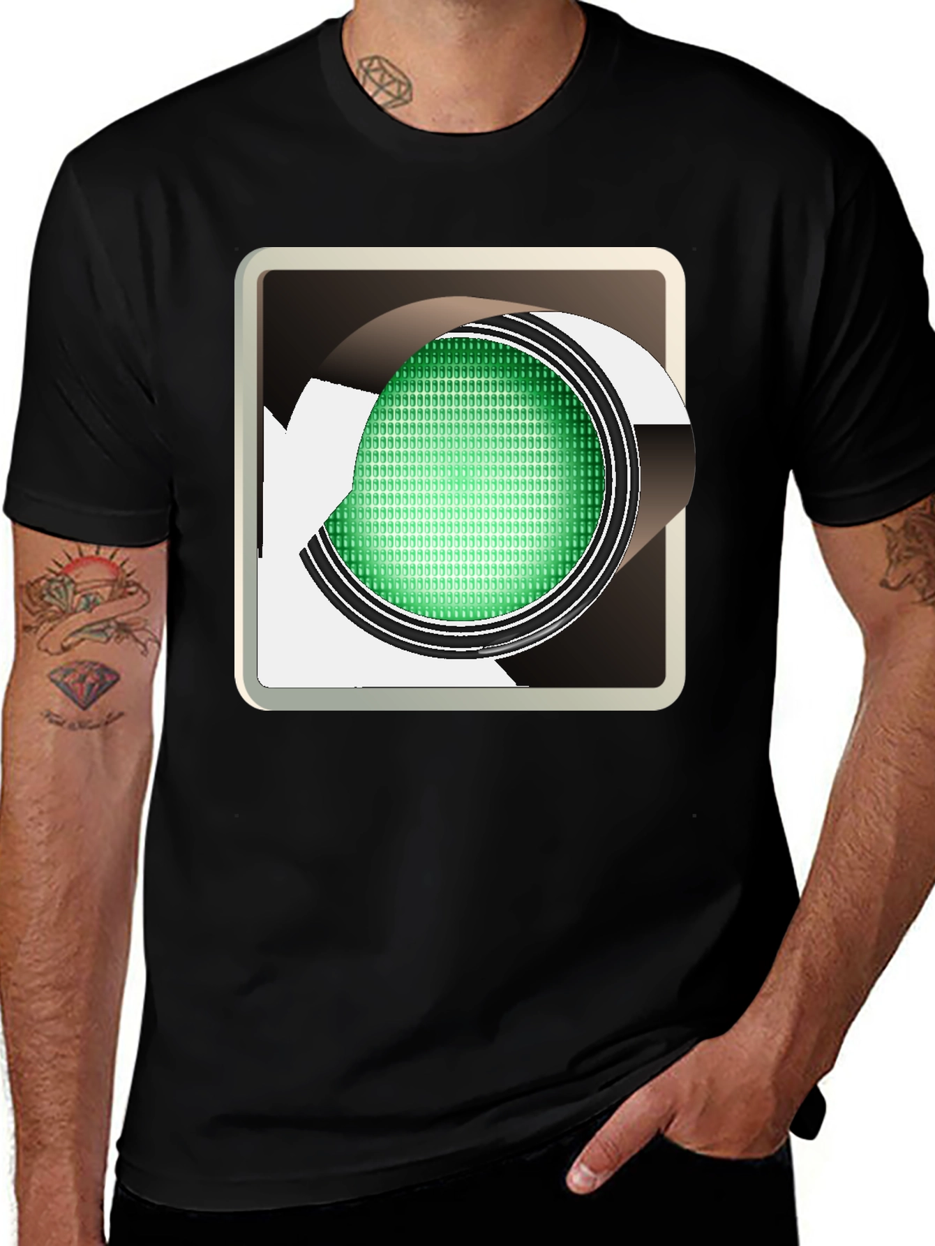 Variant 13 of Green Light Graphic Tee - Modern Urban Style
