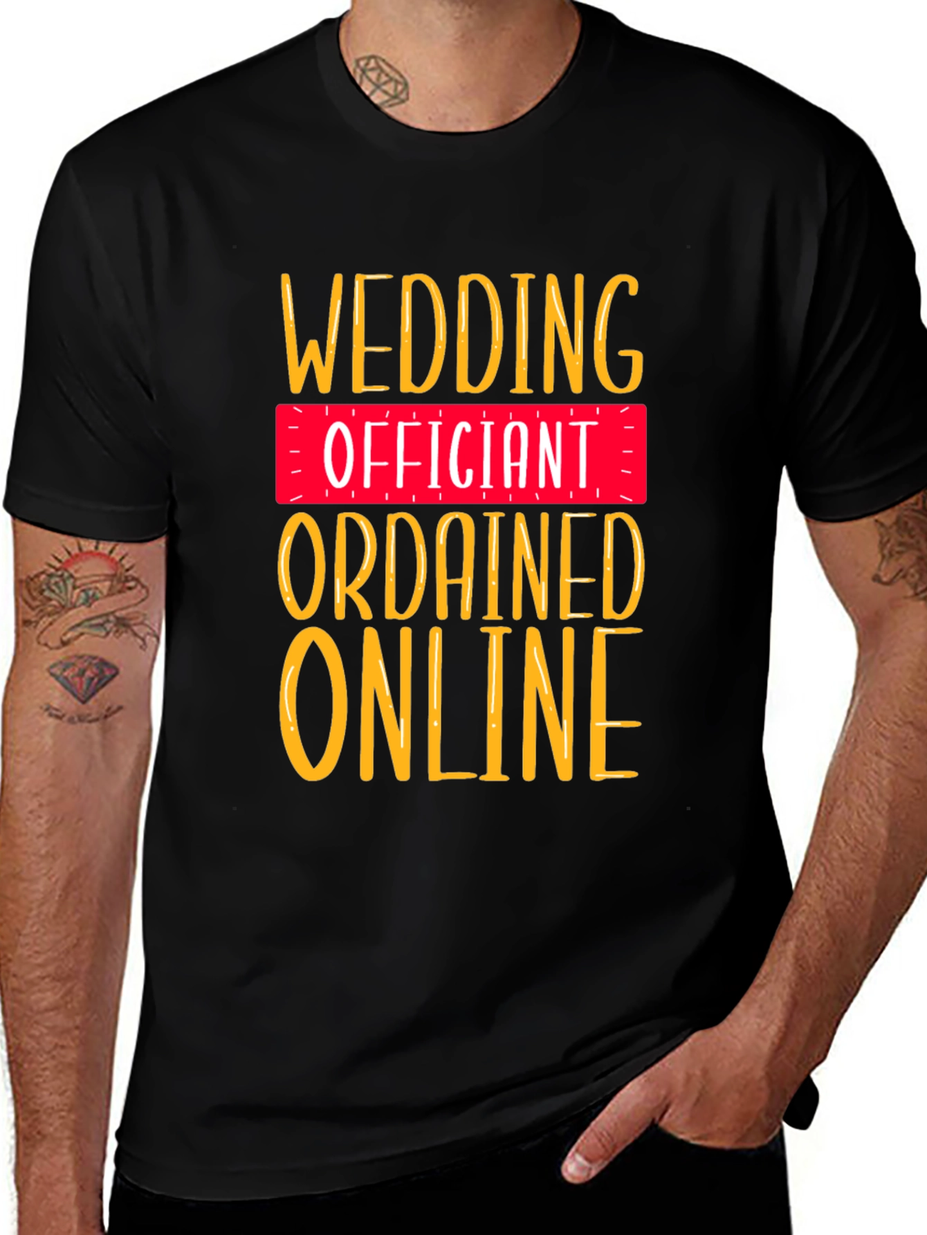 Variant 17 of Wedding Officiant T-Shirt - Ordained Online