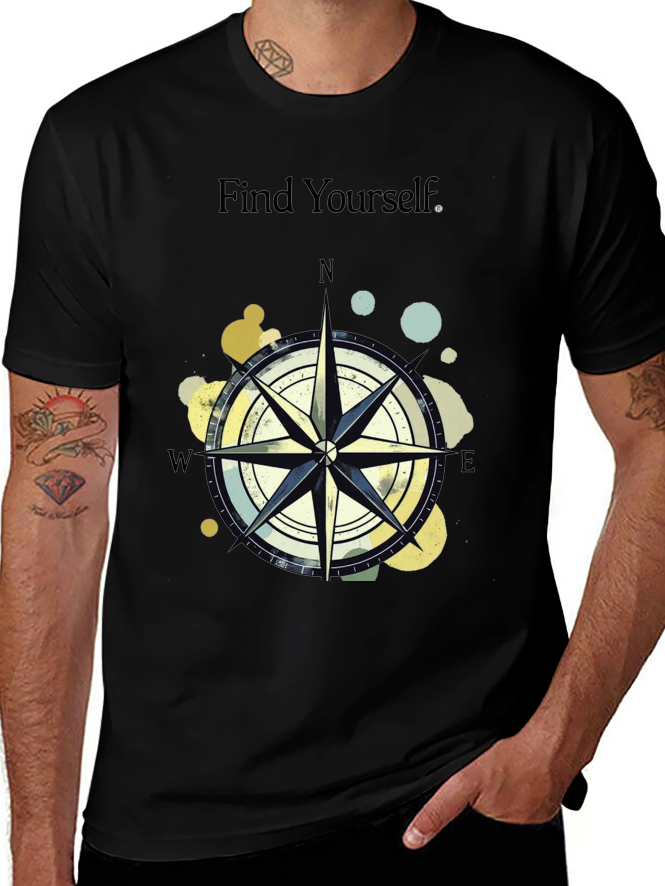 Variant 28 of Compass Graphic Tee - Find Yourself in Style