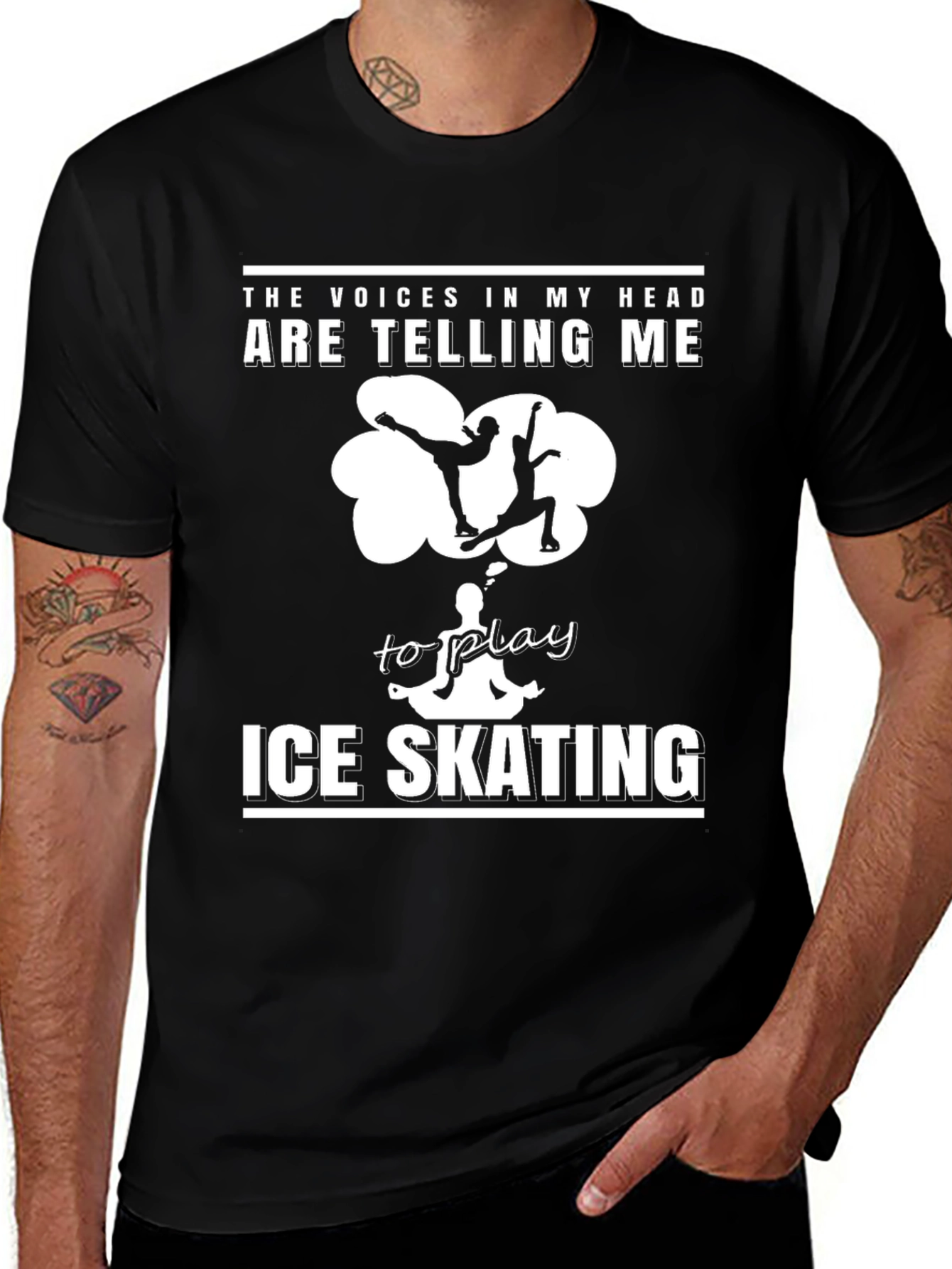 Variant 21 of Ice Skating T-Shirt: The Voices In My Head