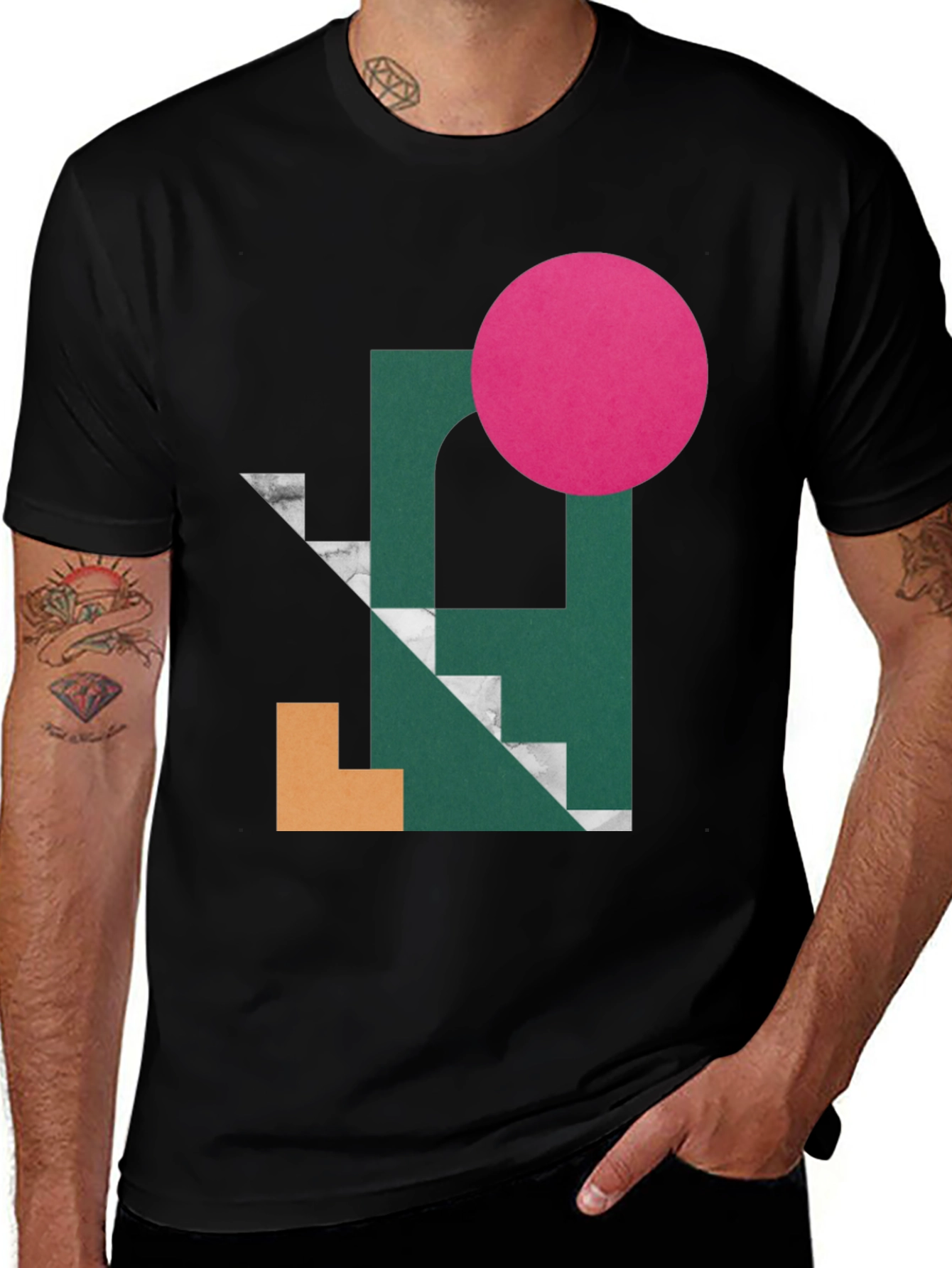 Variant 26 of Abstract Graphic Print Tee - Modern Art Shirt