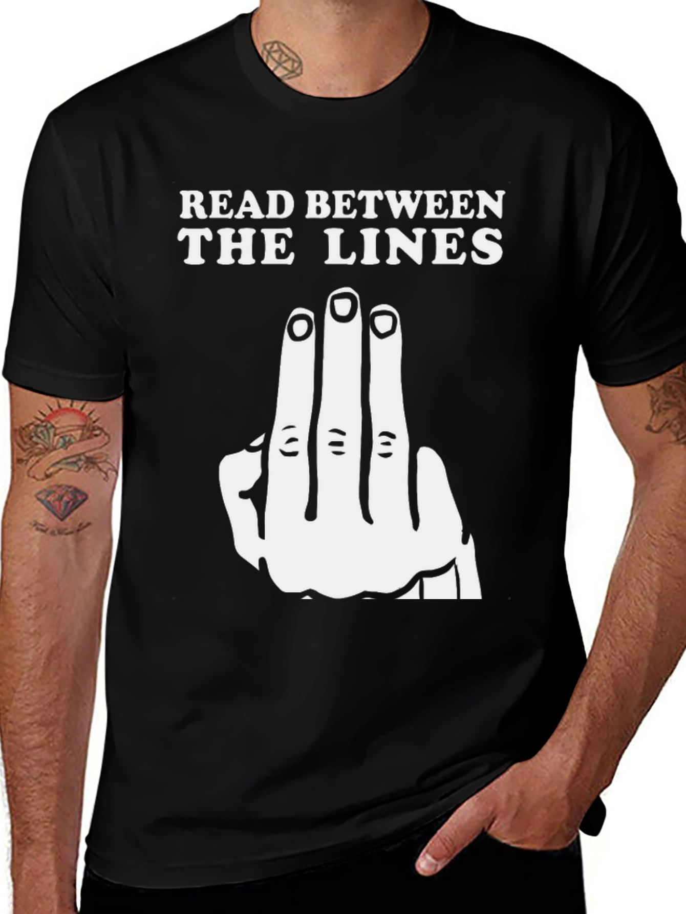 Variant 4 of Read Between The Lines Graphic T-Shirt