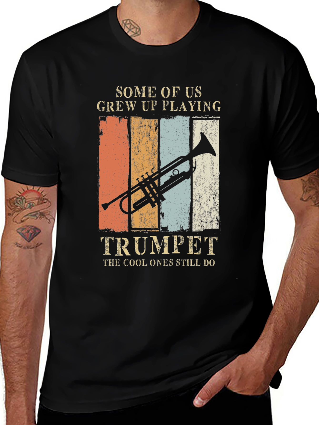 Variant 9 of Trumpet Player T-Shirt - Cool Ones Still Do!