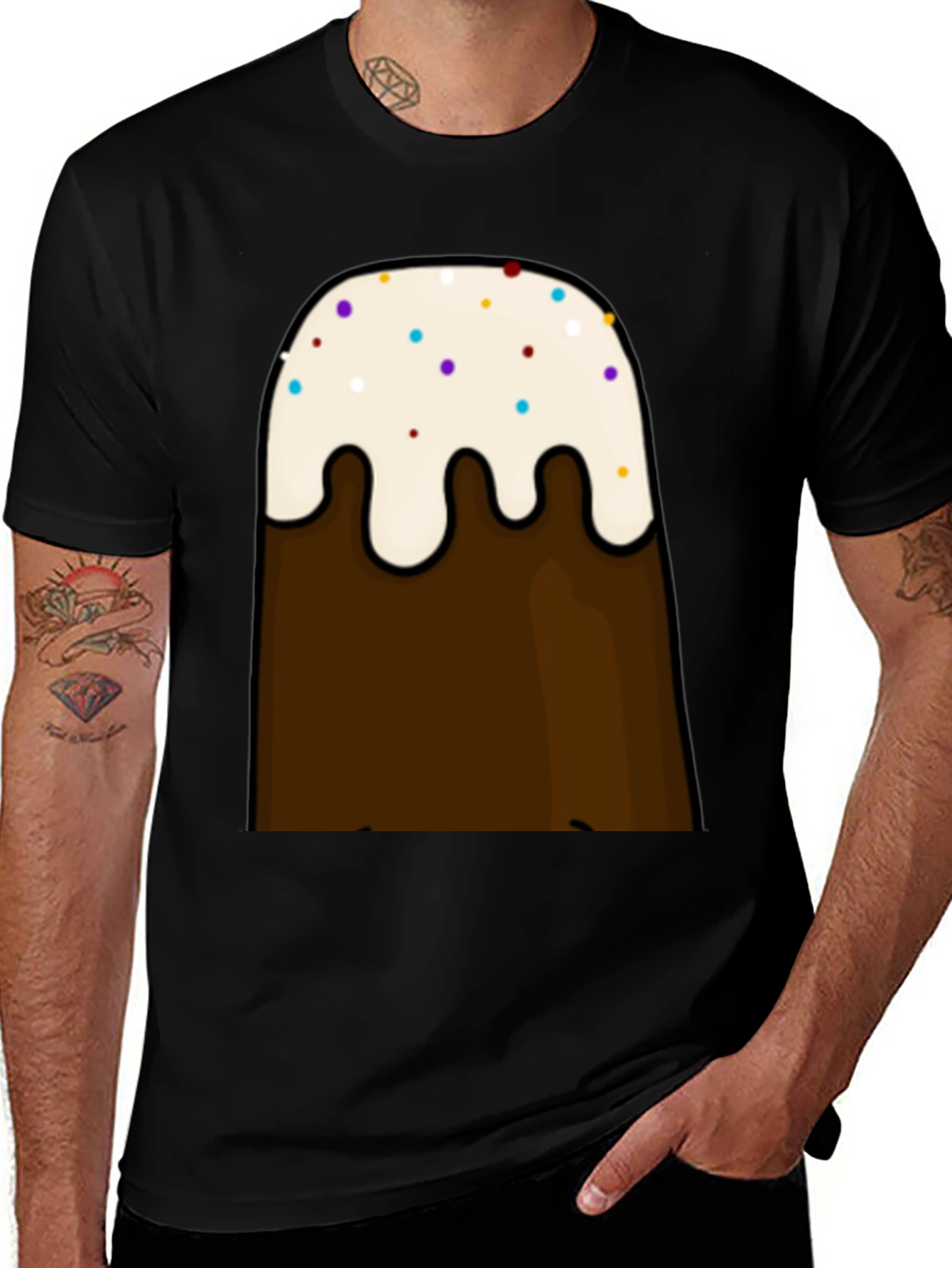 Variant 10 of Cartoon Brown Mountain T-Shirt