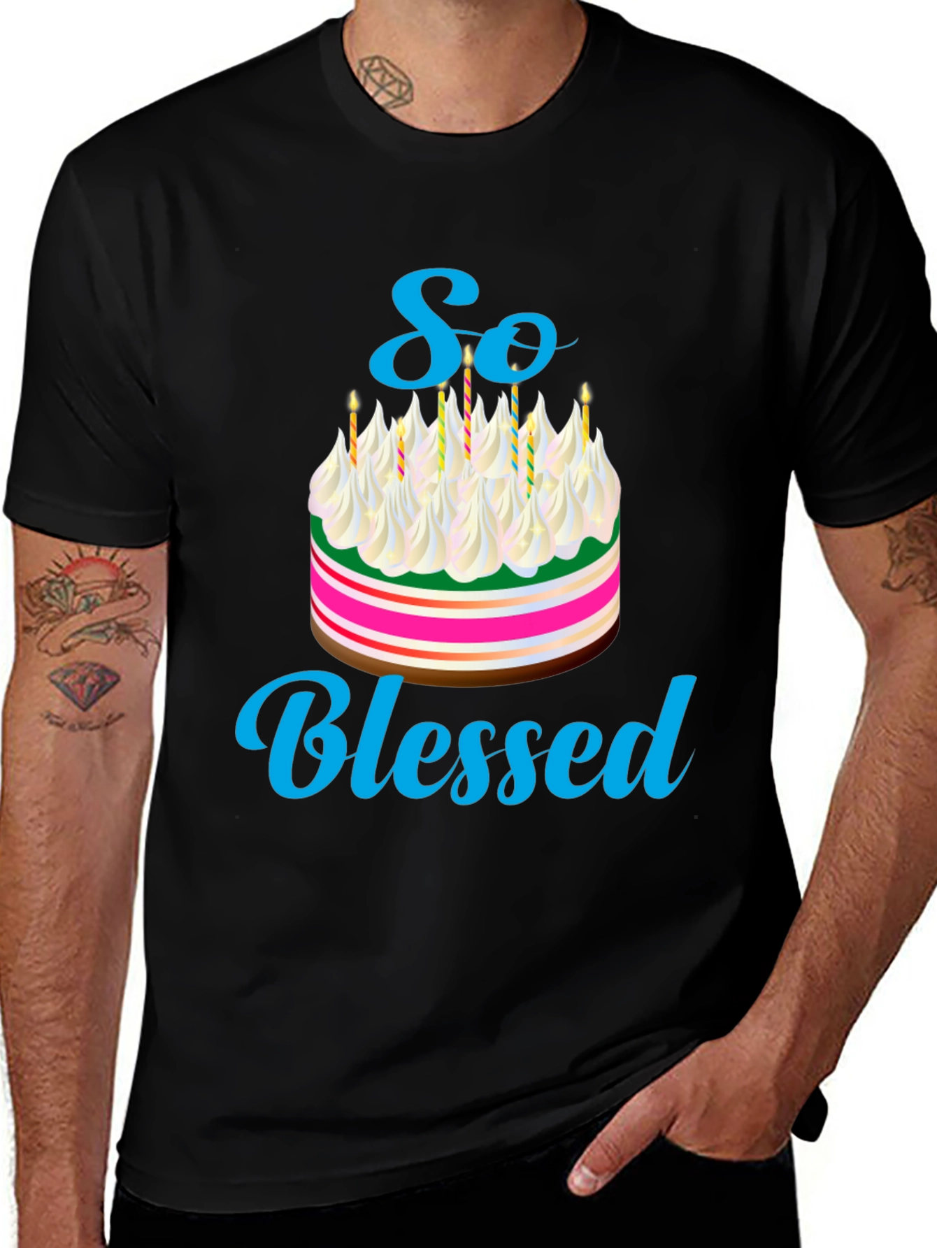 Variant 7 of So Blessed Birthday Cake Graphic T-Shirt