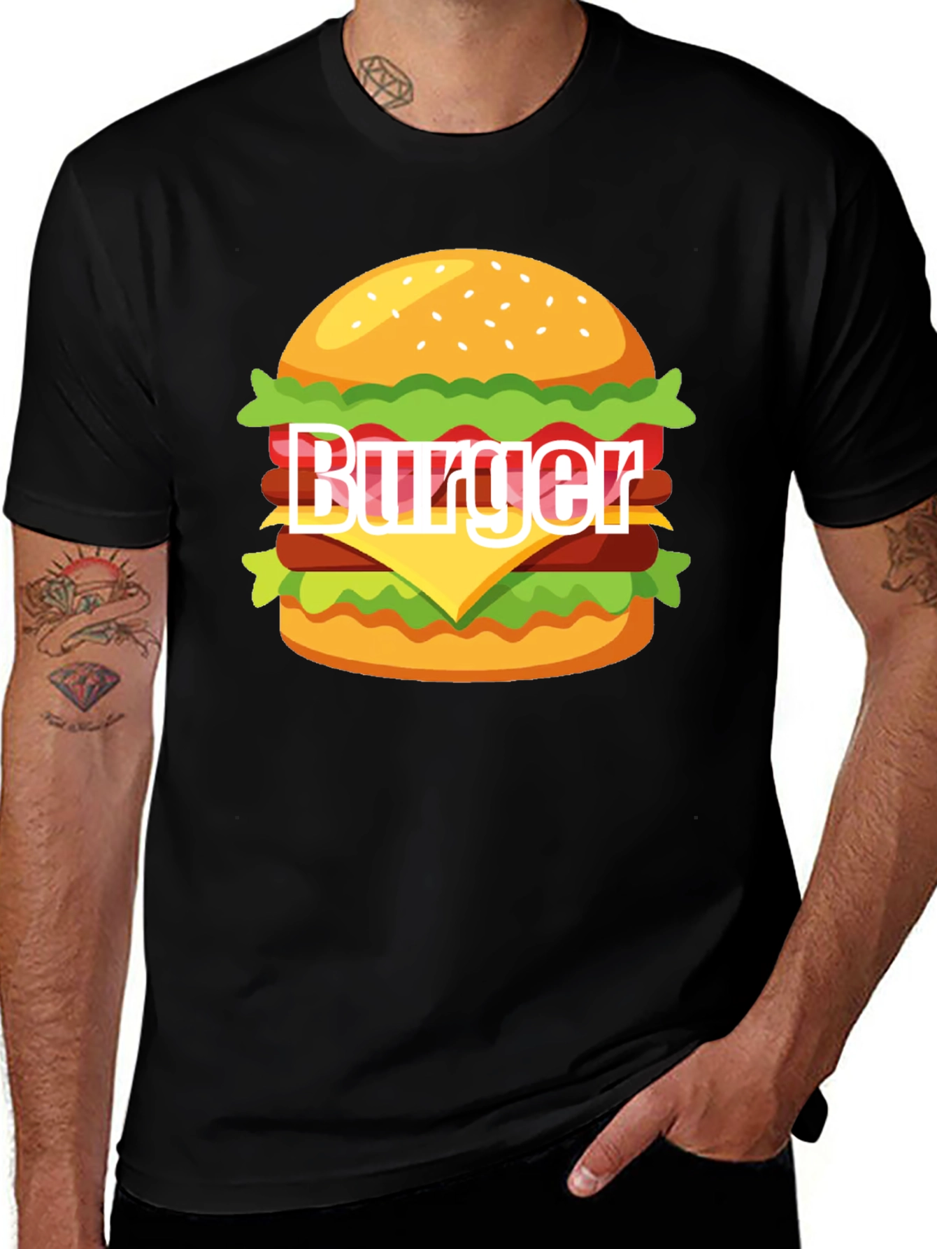Variant 7 of Burger Graphic T-Shirt - Casual Style Tee
