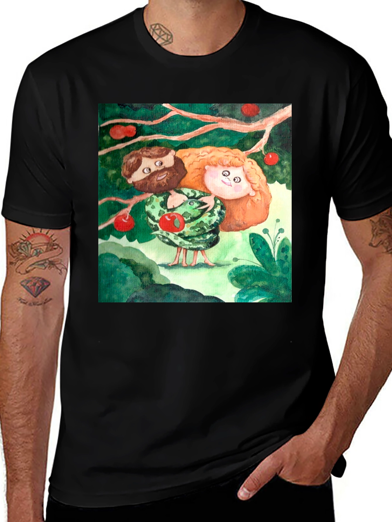 Variant 6 of Adam and Eve Graphic Tee