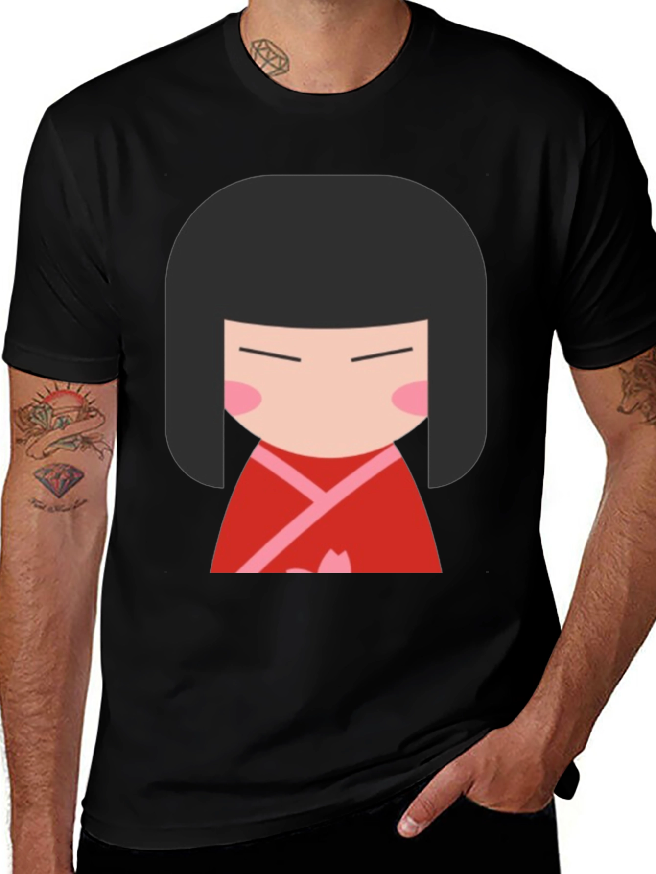 Kokeshi Doll Graphic T-Shirt - Unisex