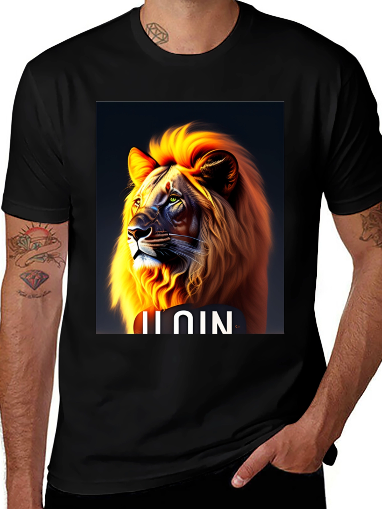 Variant 20 of Lion Graphic Tee - Fierce Style