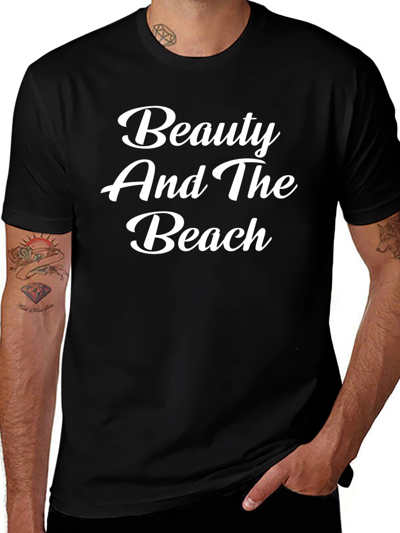 Variant 16 of Beauty And The Beach Graphic Tee - Black