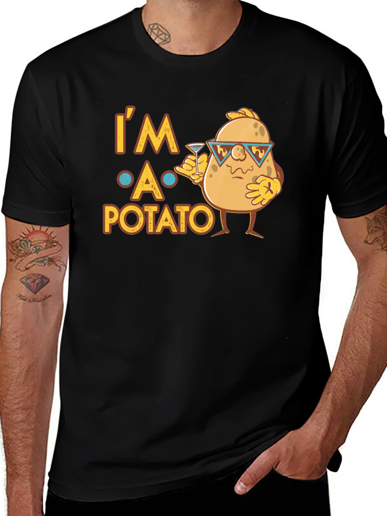 Variant 9 of I'm A Potato Martini T-Shirt Funny Graphic Tee