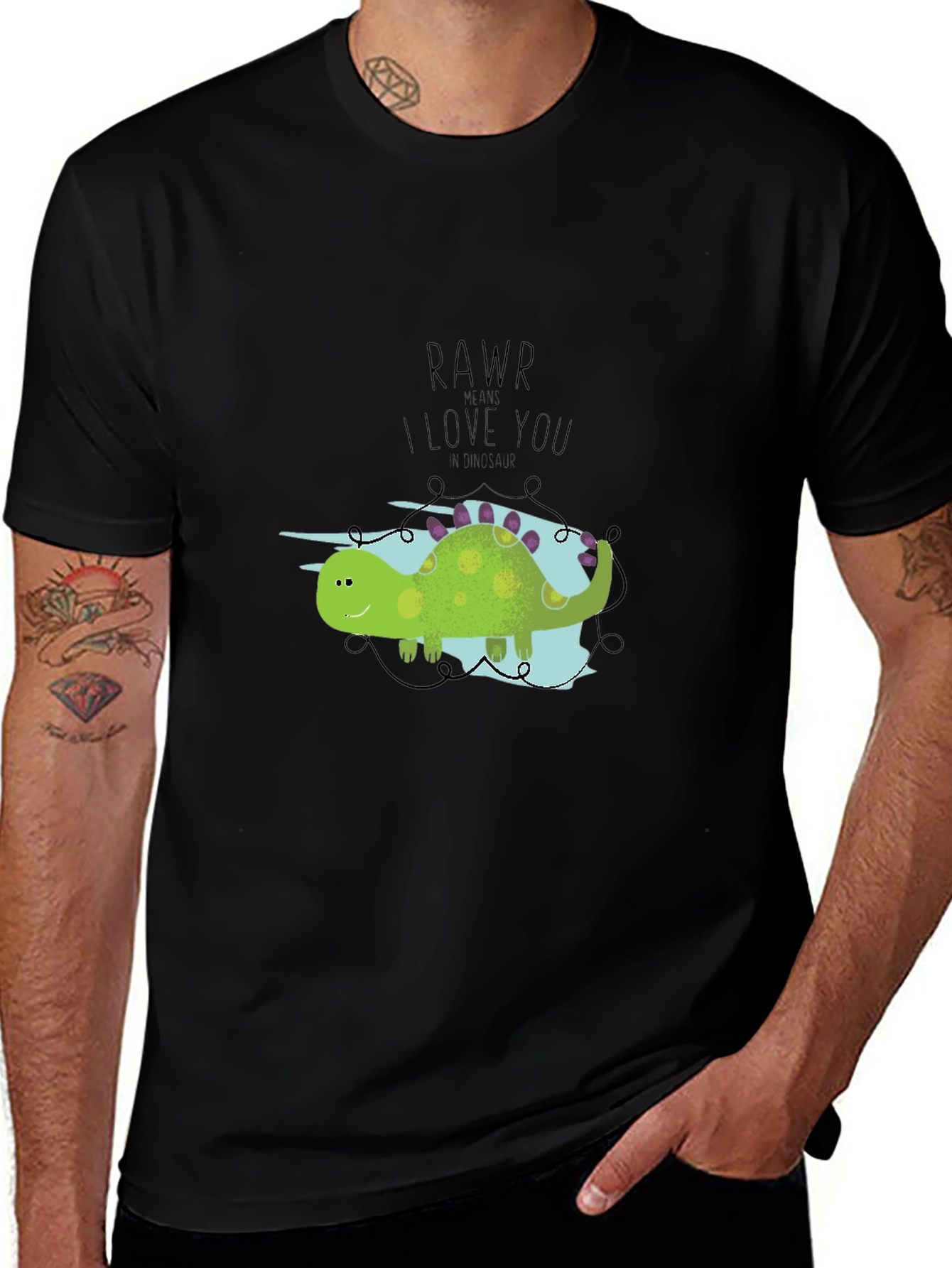 Variant 6 of Rawr I Love You T-Shirt - Dinosaur Tee