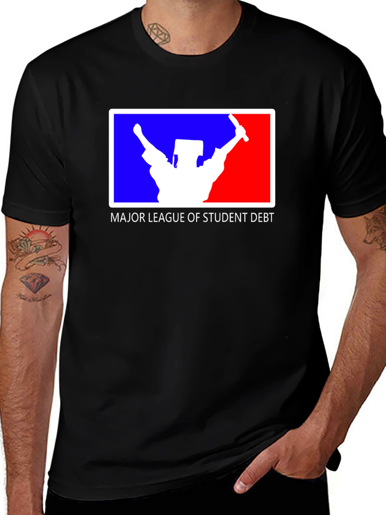 Variant 6 of Major League Student Debt Black T-Shirt