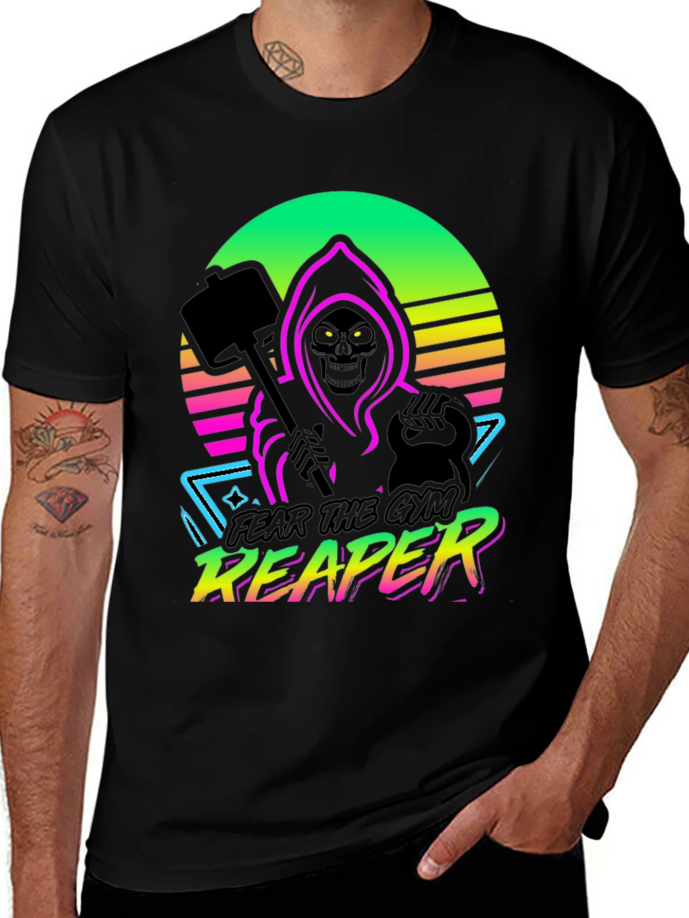 Fear the Gym Reaper Graphic T-Shirt