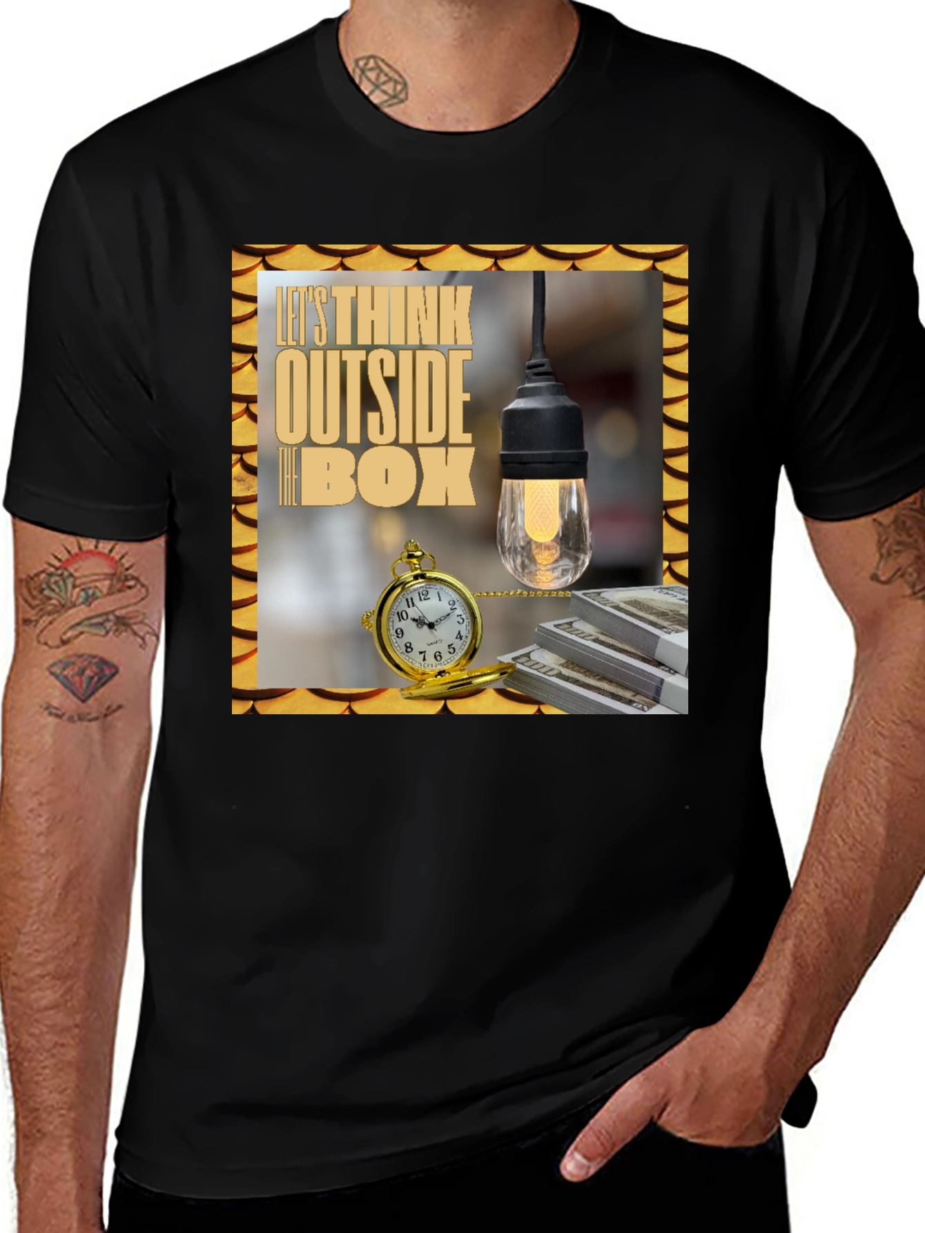 Variant 10 of Think Outside the Box T-Shirt: Creative Design