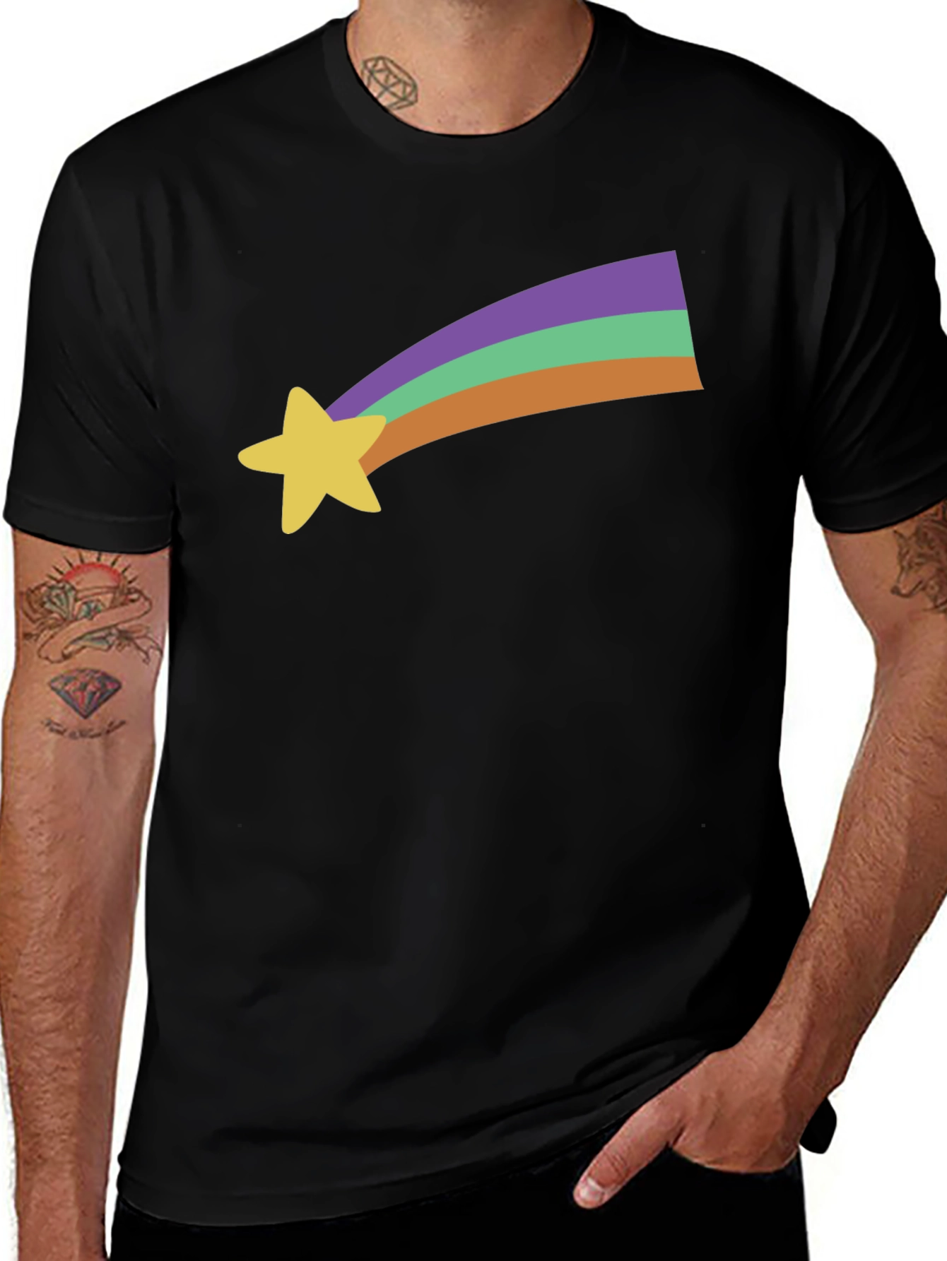 Variant 10 of Shooting Star Graphic Tee - Casual Style