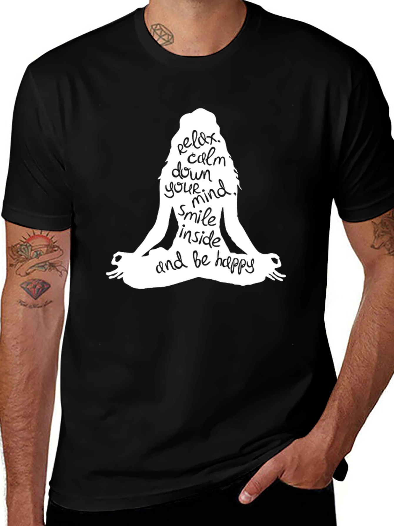 Variant 29 of Relax Calm Mind T-Shirt - Meditation Graphic Tee