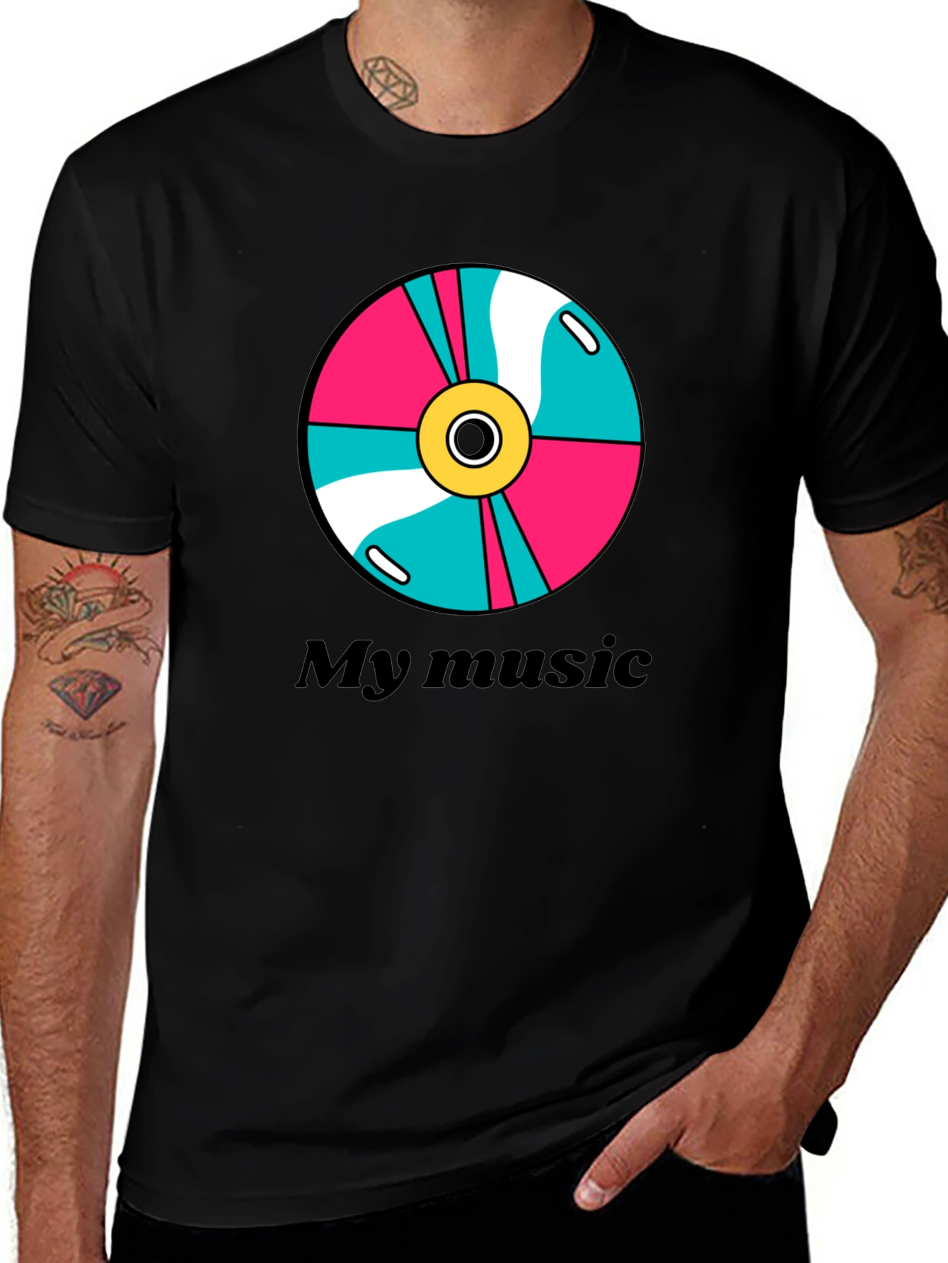 Variant 23 of My Music Tee: Retro CD Design