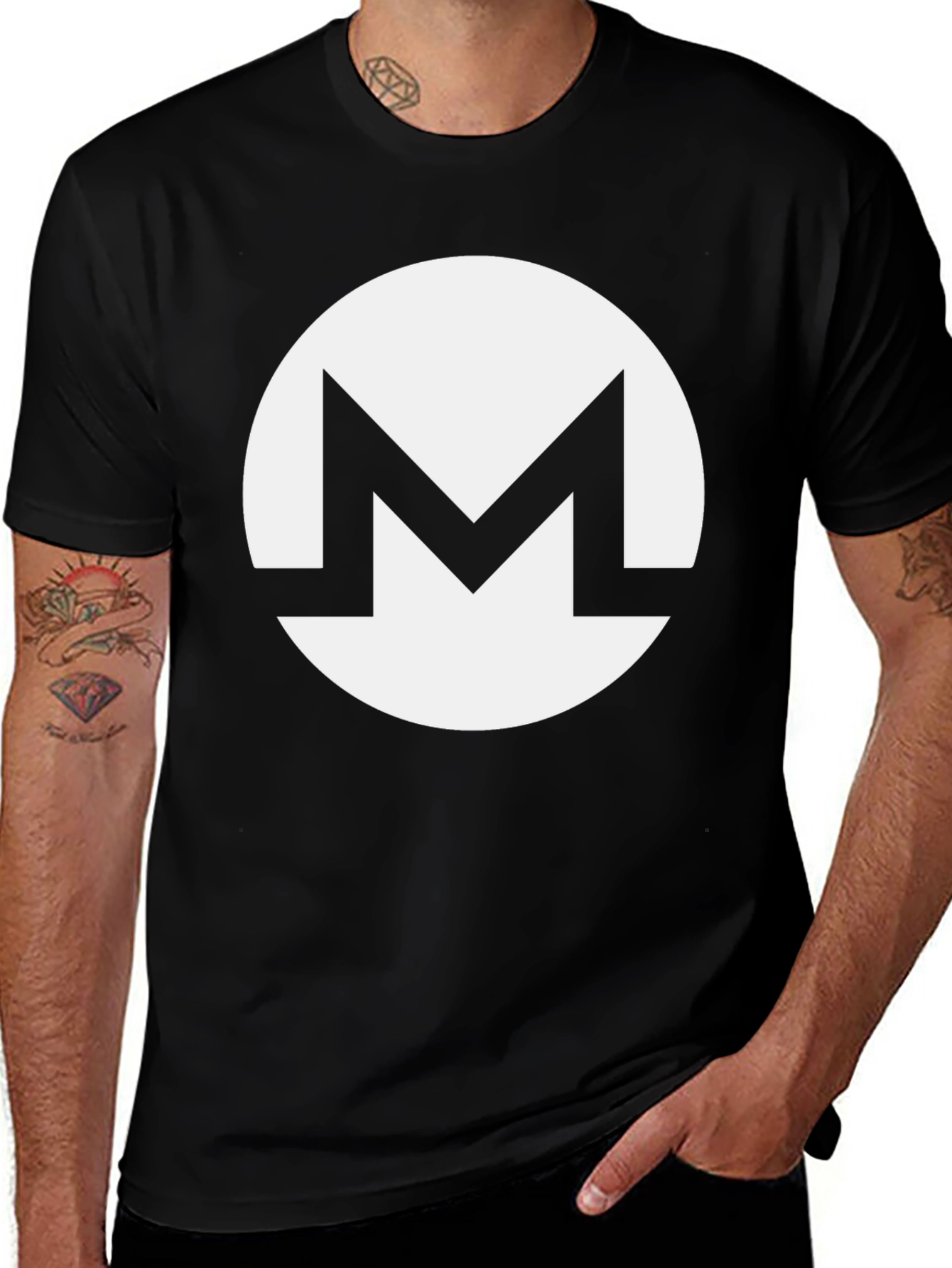 Monero Crypto Logo T-Shirt - Black