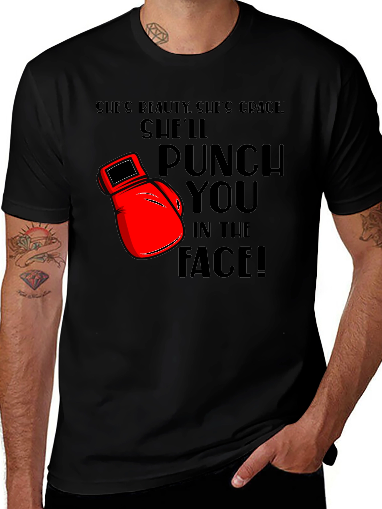 Variant 28 of She'll Punch You in the Face Graphic Tee