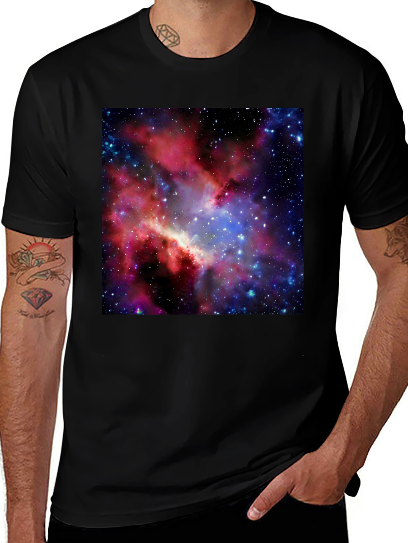 Variant 14 of Galaxy Print Black T-Shirt