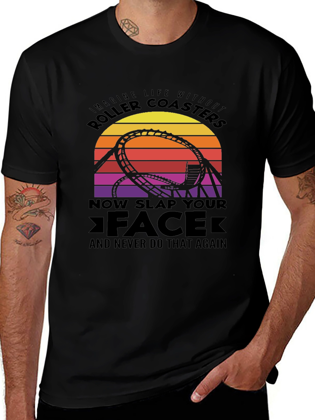 Variant 19 of Roller Coaster Graphic Tee - Slap Your Face!
