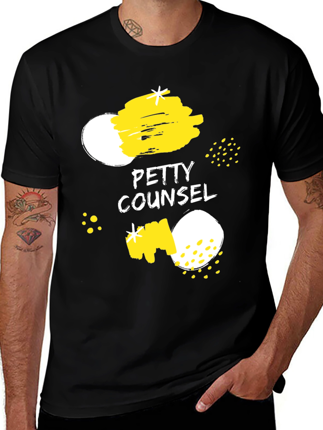 Petty Counsel Graphic Tee - Modern Abstract Design