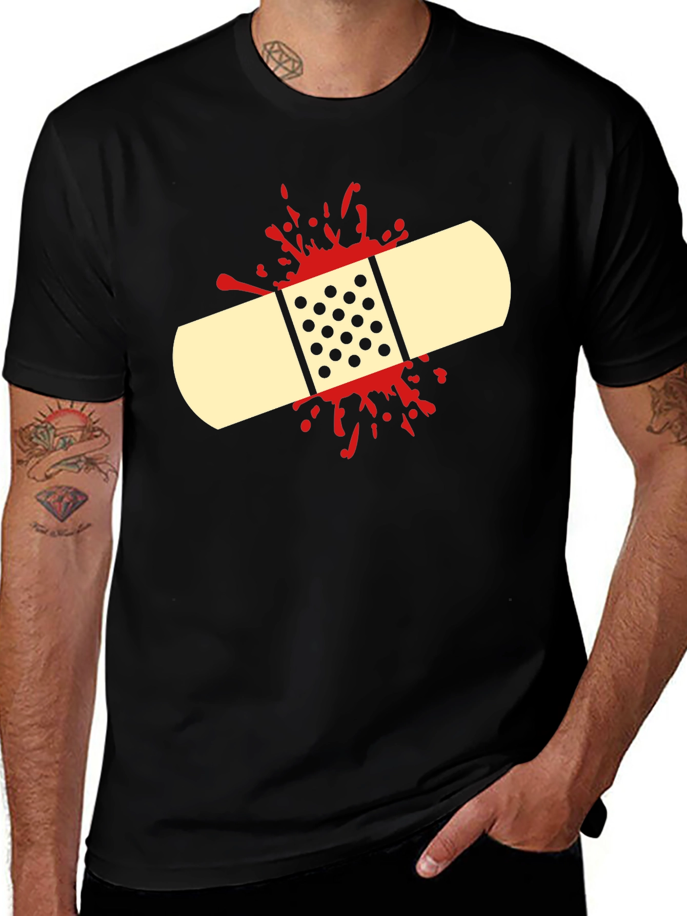Variant 7 of Bandage Graphic Tee - Humor First Aid Shirt