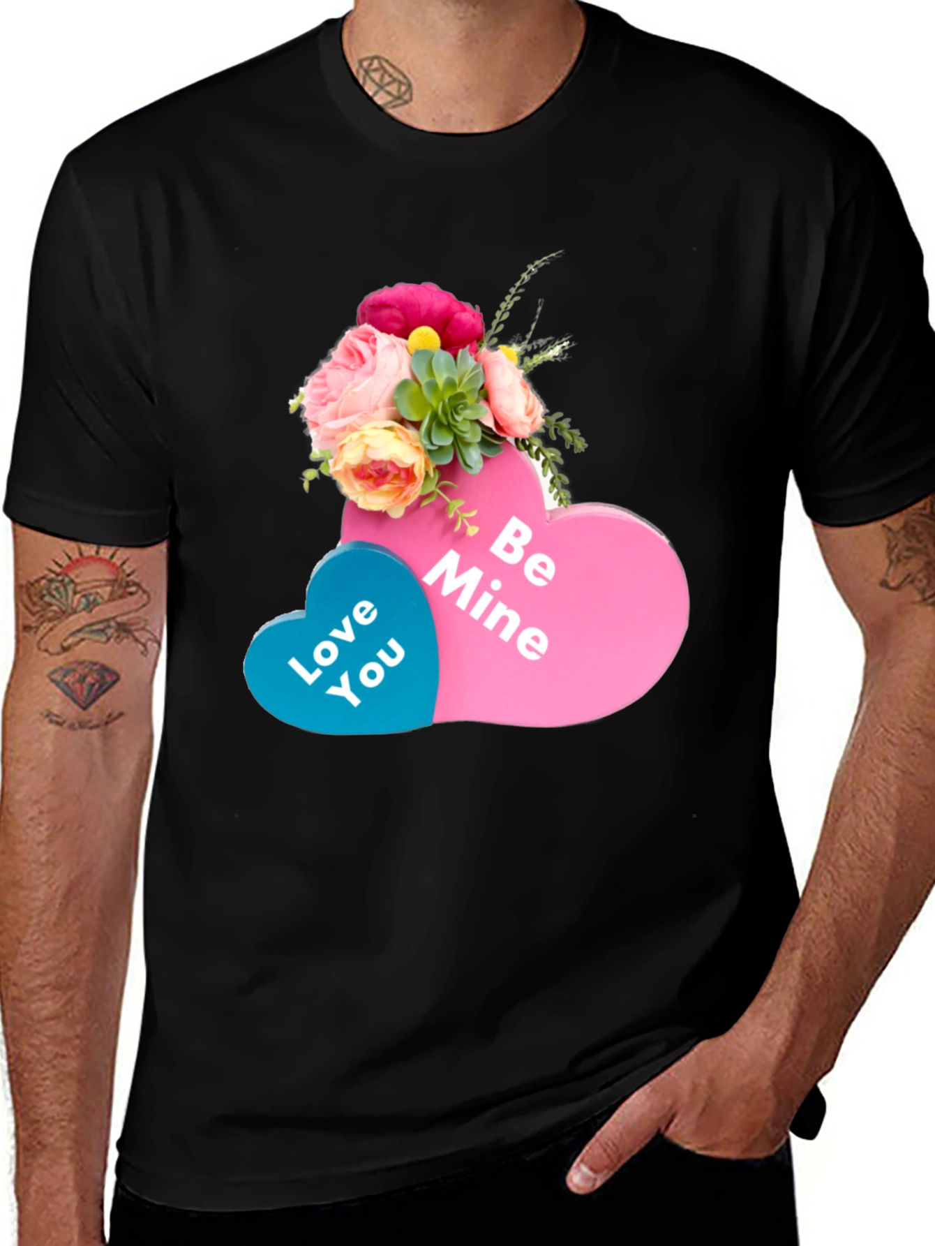 Black Love You / Be Mine Valentine's Day T-Shirt main image