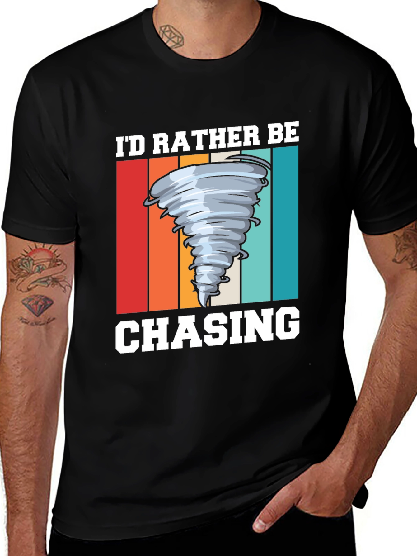 Variant 13 of I'd Rather Be Chasing Tornadoes T-Shirt