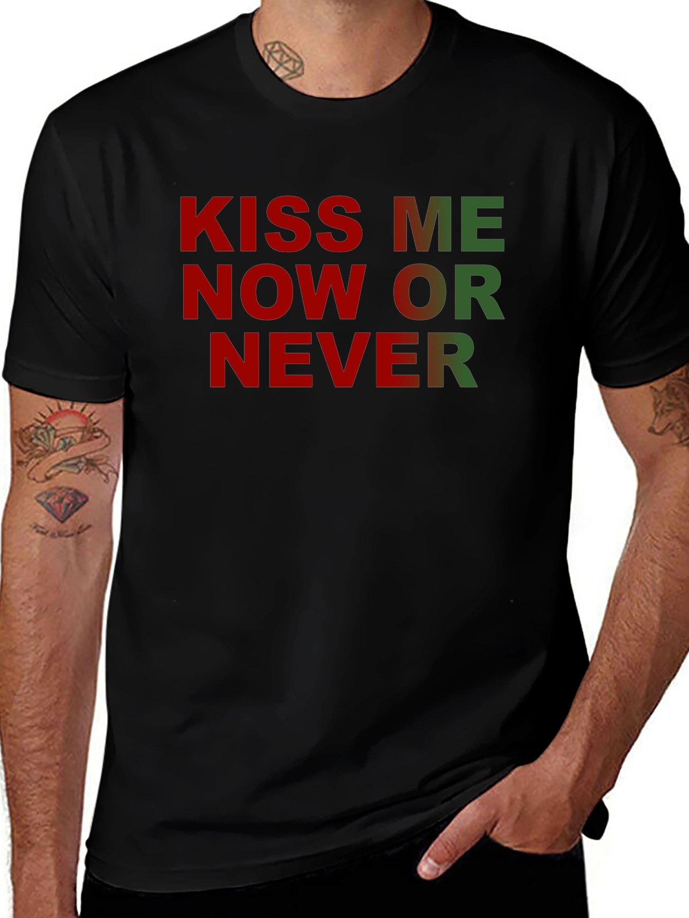 Variant 17 of Kiss Me Now or Never Graphic Tee