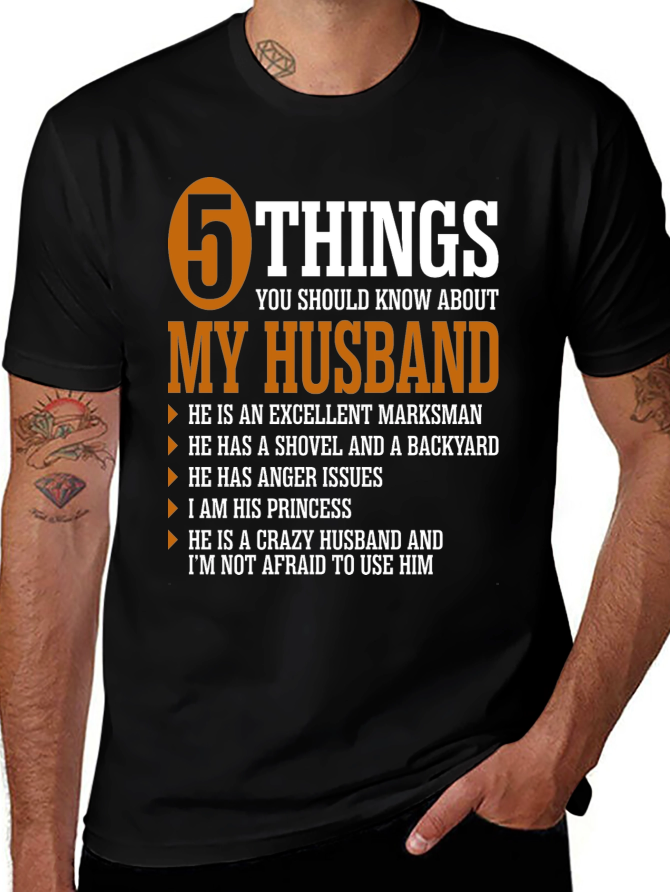 Variant 18 of 5 Things My Husband T-Shirt