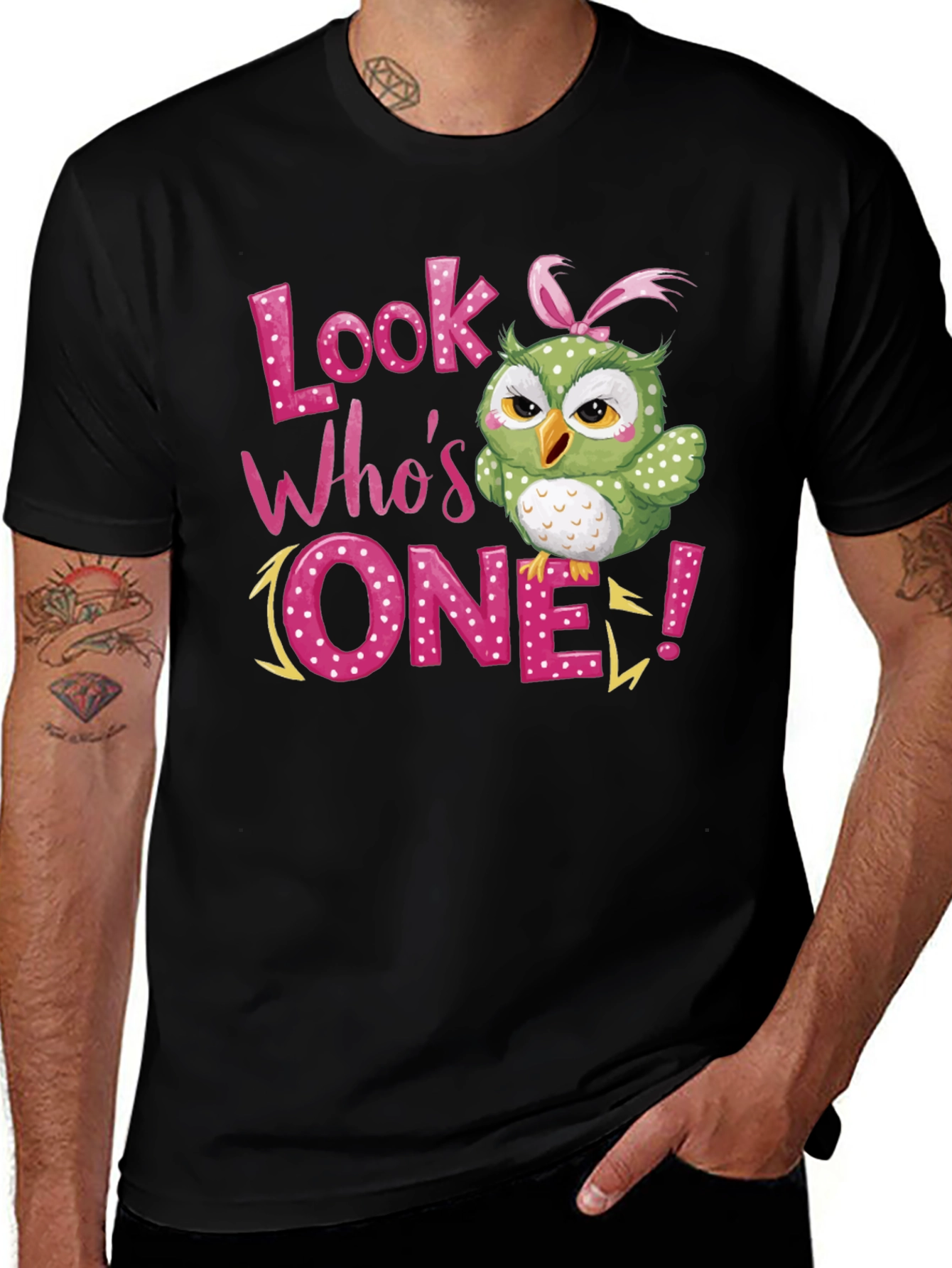 Variant 30 of Look Who's One Owl Birthday T-Shirt