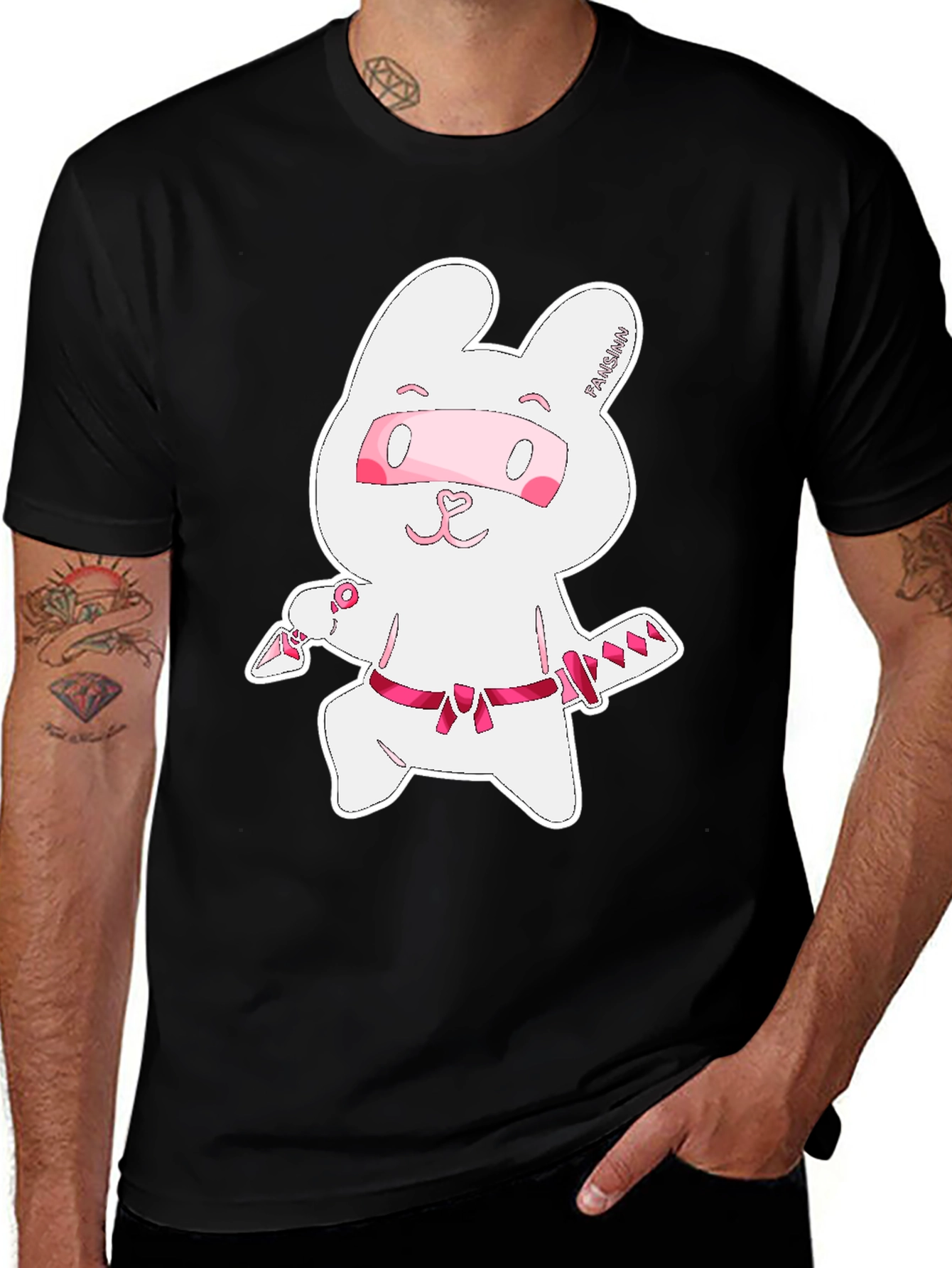 Variant 10 of Ninja Rabbit Graphic T-Shirt - Unisex